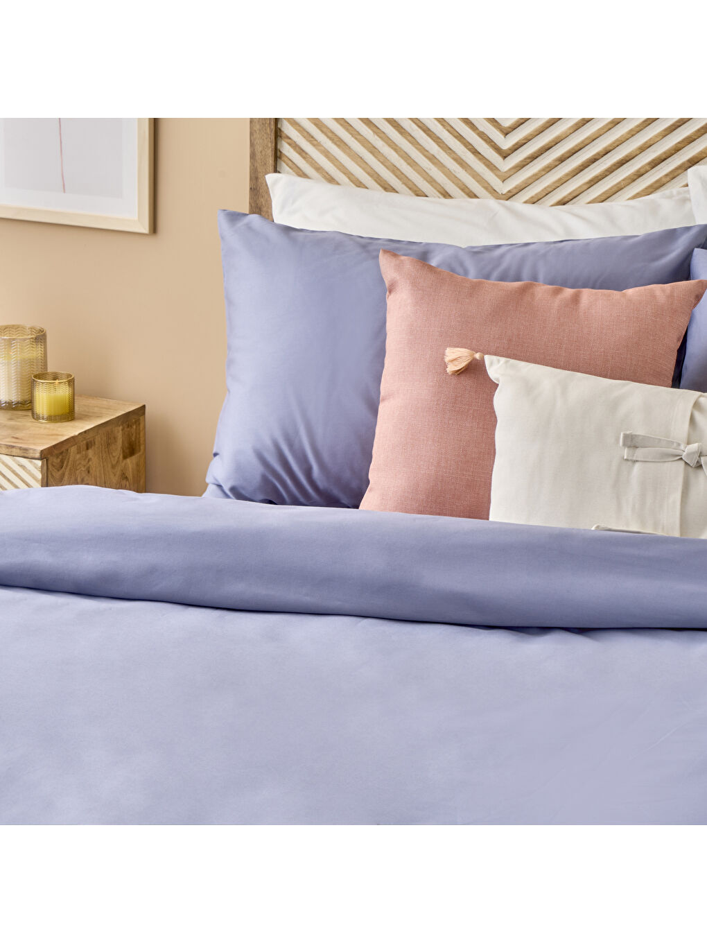 %100 Pamuk Saten Supreme Tek Kişilik Nevresim Seti Mavi (160x220 cm)-1