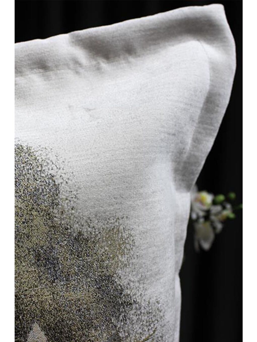 Ekru Goblen Lüx 2 Li Kırlent Kılıfı Krem-1