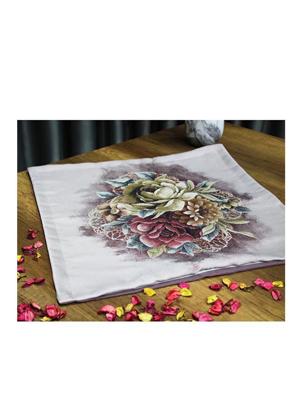 Goblen Lüx 2 Li Kırlent Kılıfı Lila-1