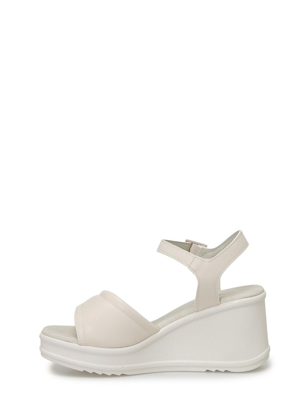 323154.Z 4FX Bej Kadın Dolgu Topuk Sandalet-2