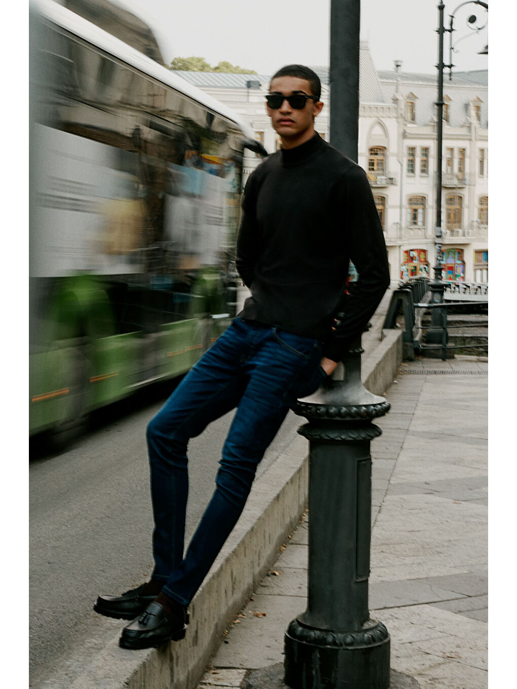 Erkek Lacivert Ekstra Slim Fit Dar Kesim Pamuklu Rıss Jean Pantolon Denim-4