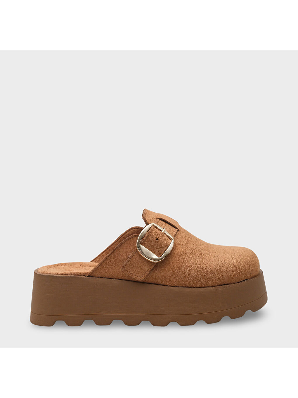 Kahverengi Minette Kürklü Süet Görünümlü Kadın Sabo-2