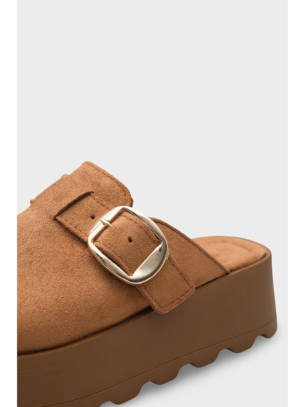 Kahverengi Minette Kürklü Süet Görünümlü Kadın Sabo-3