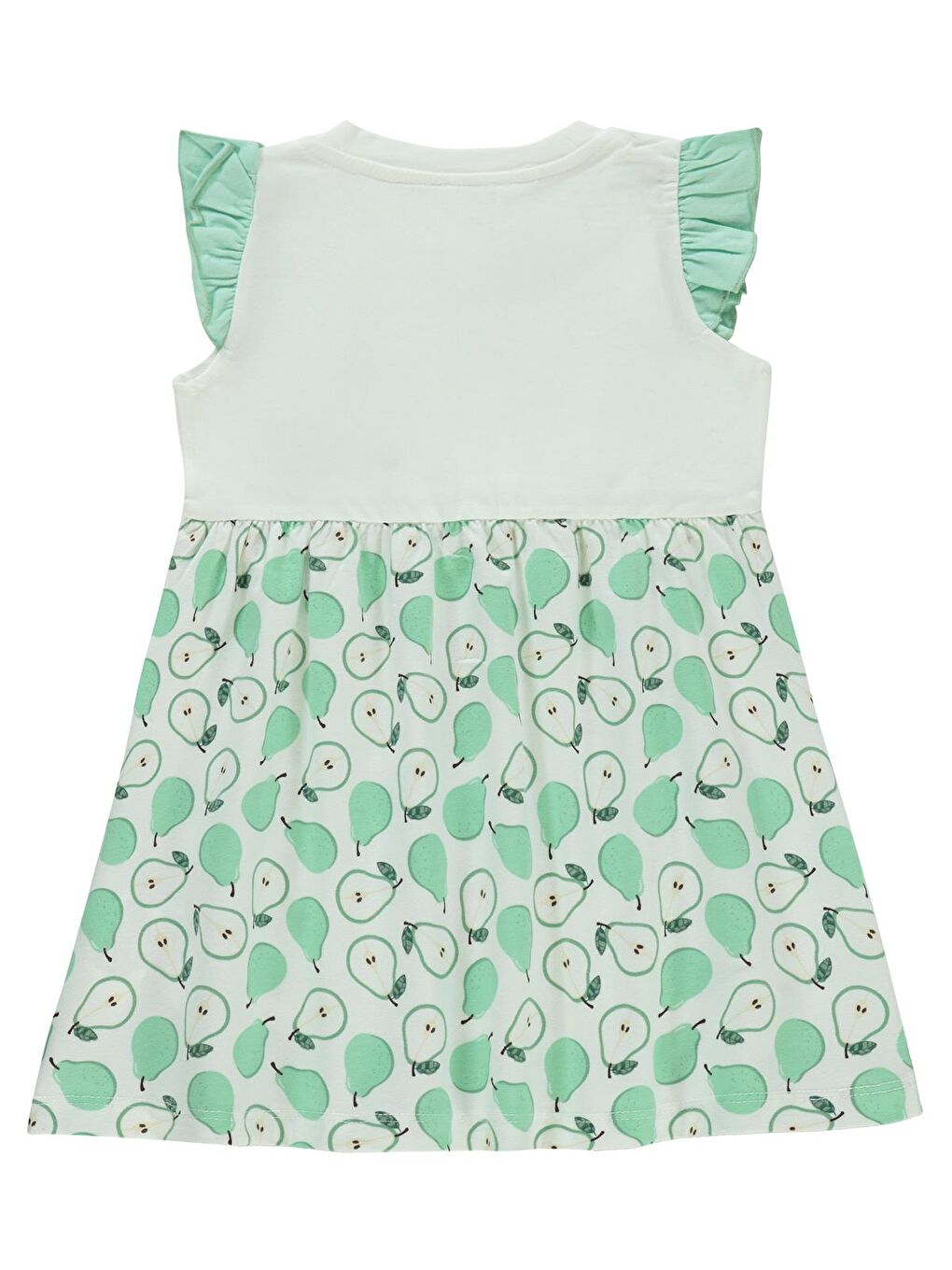 Girls Meyveler Baskılı 2-5 Yaş Elbise - Yeşil 5-6 Yaş-1