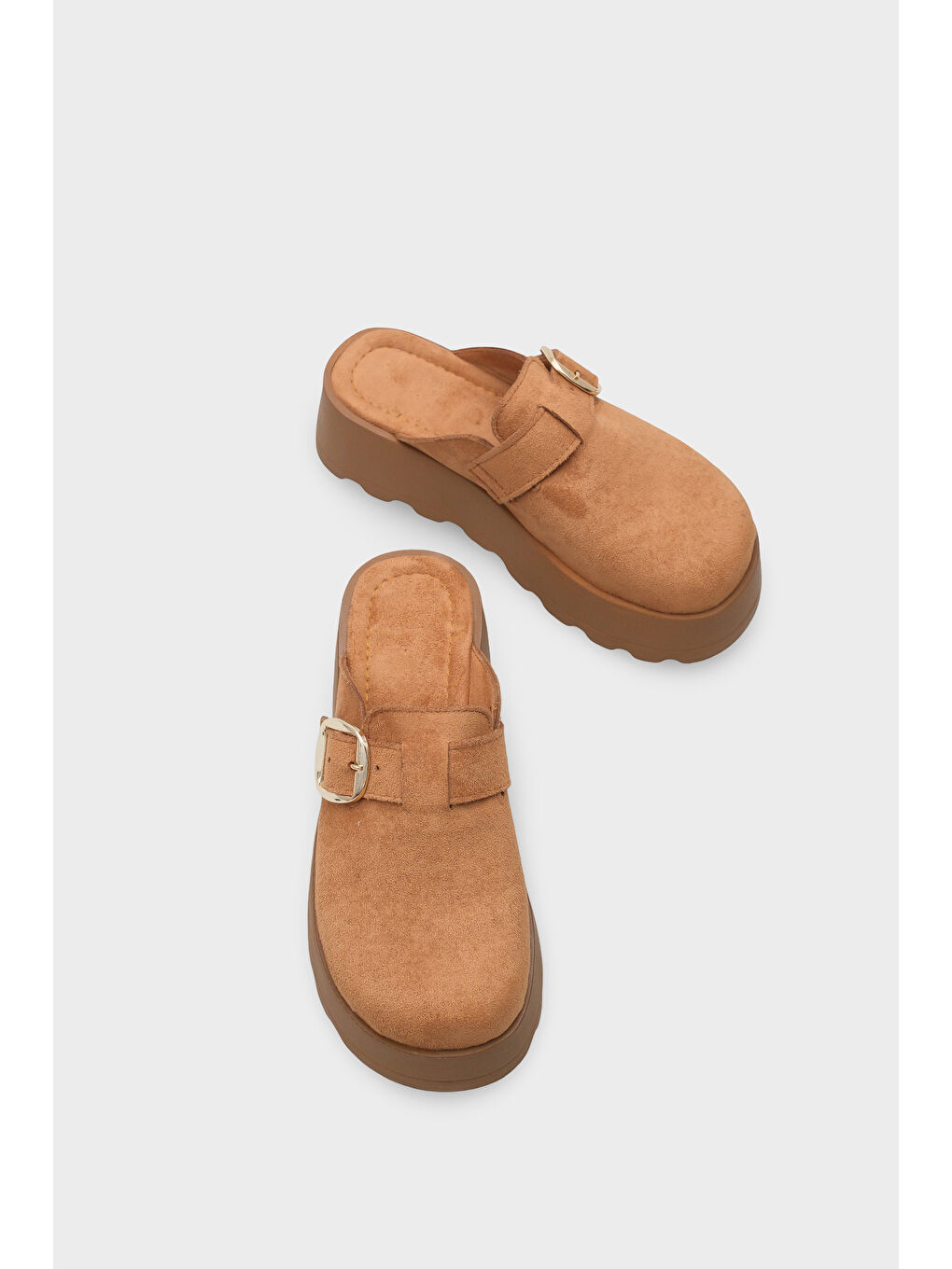 Kahverengi Minette Kürklü Süet Görünümlü Kadın Sabo-6