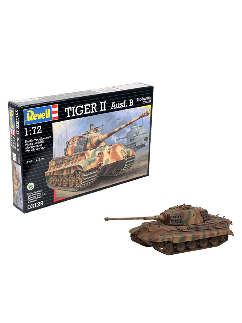 Revell Renksiz Maket Seti 1:72 PZKPFW VI Königstiger 3129