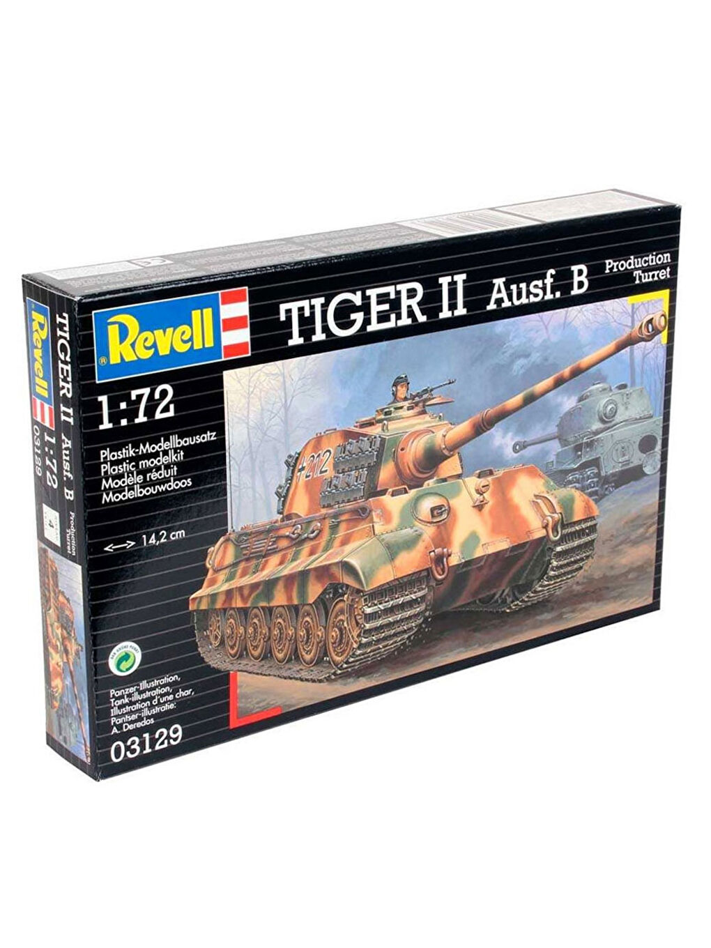 Revell Renksiz Maket Seti 1:72 PZKPFW VI Königstiger 3129 - 2