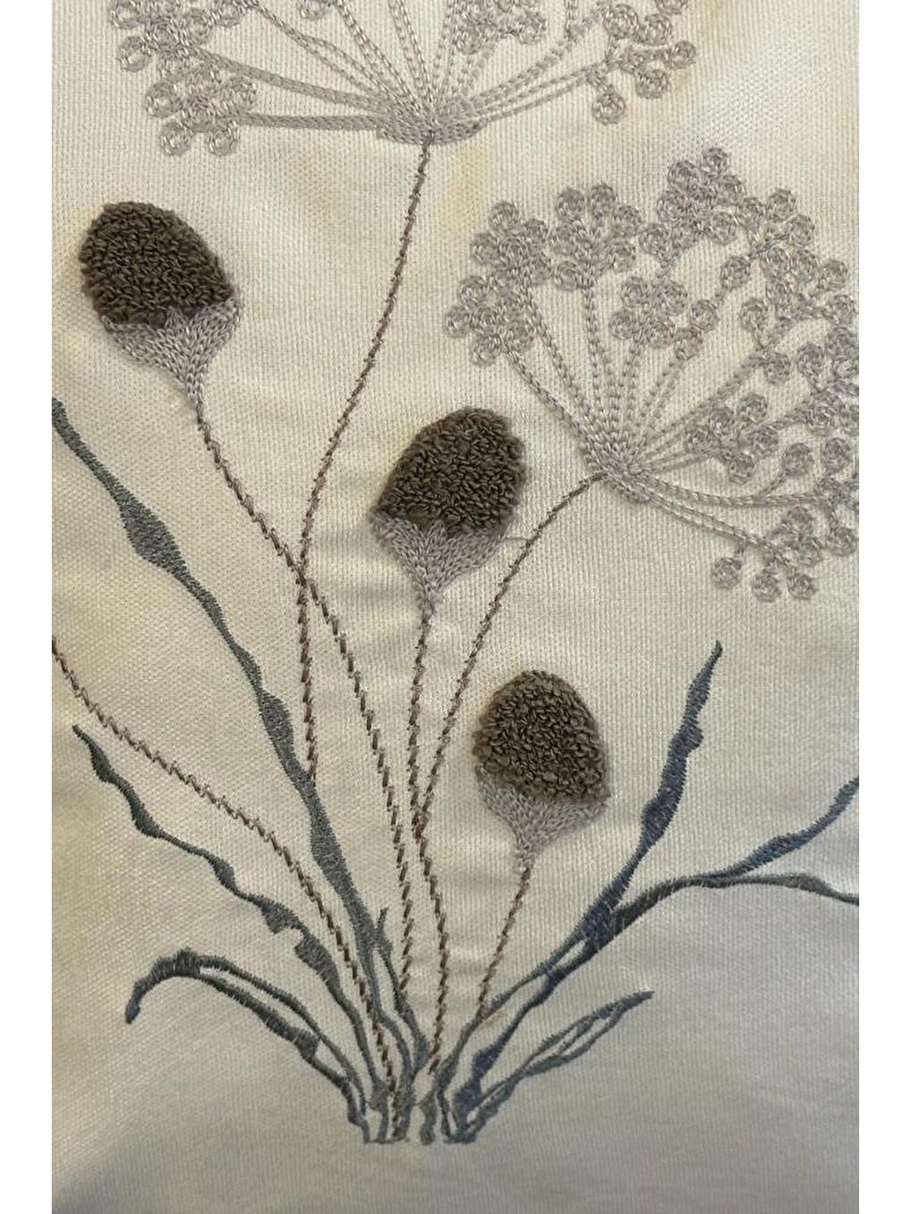 Karışık Pars Lüx Nakışlı Keten Kırlent Kılıfı 45x45 cm-1