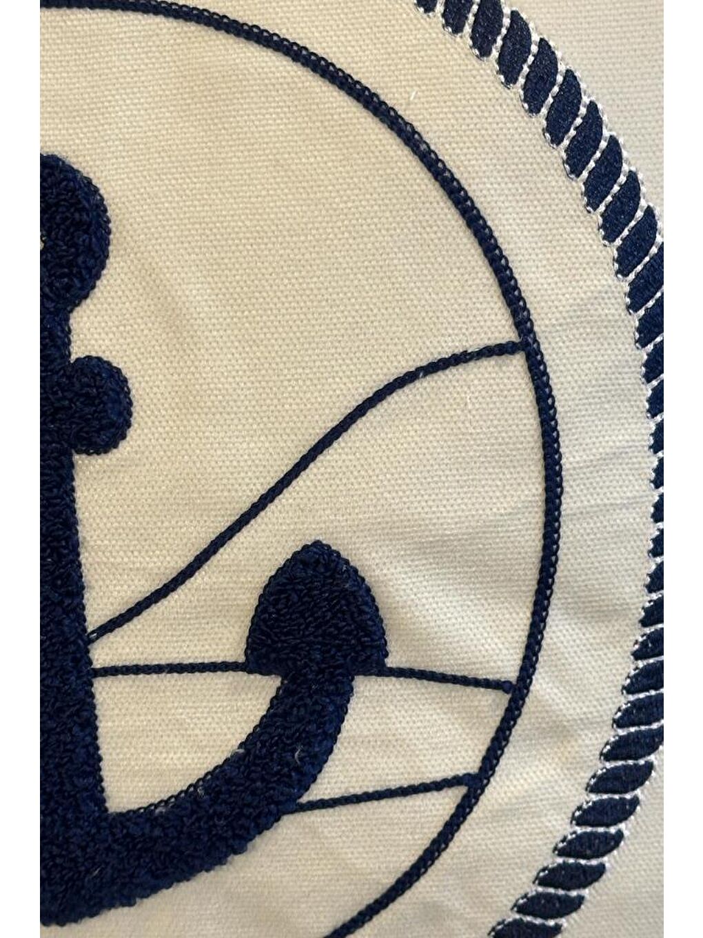 Karışık Denizci Lüx Nakışlı Keten Kırlent Kılıfı 45x45 cm-2