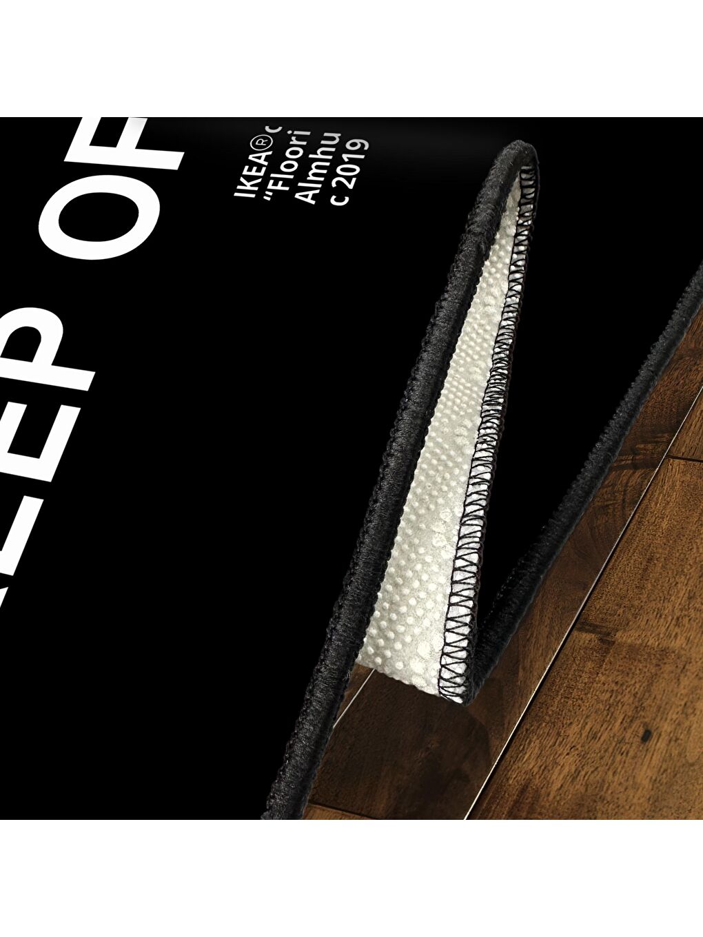 Siyah Dekoratif Özel Tasarım Yıkanabilir, Modern Halı 80x150-4