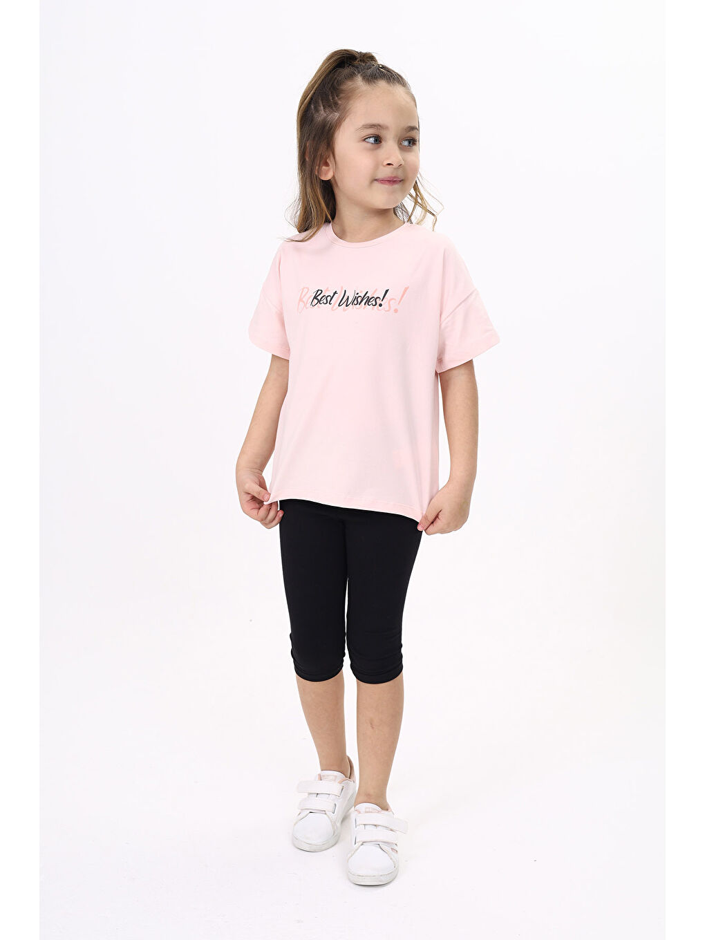 Mercan Kız Çocuk Baskılı Tişört-1