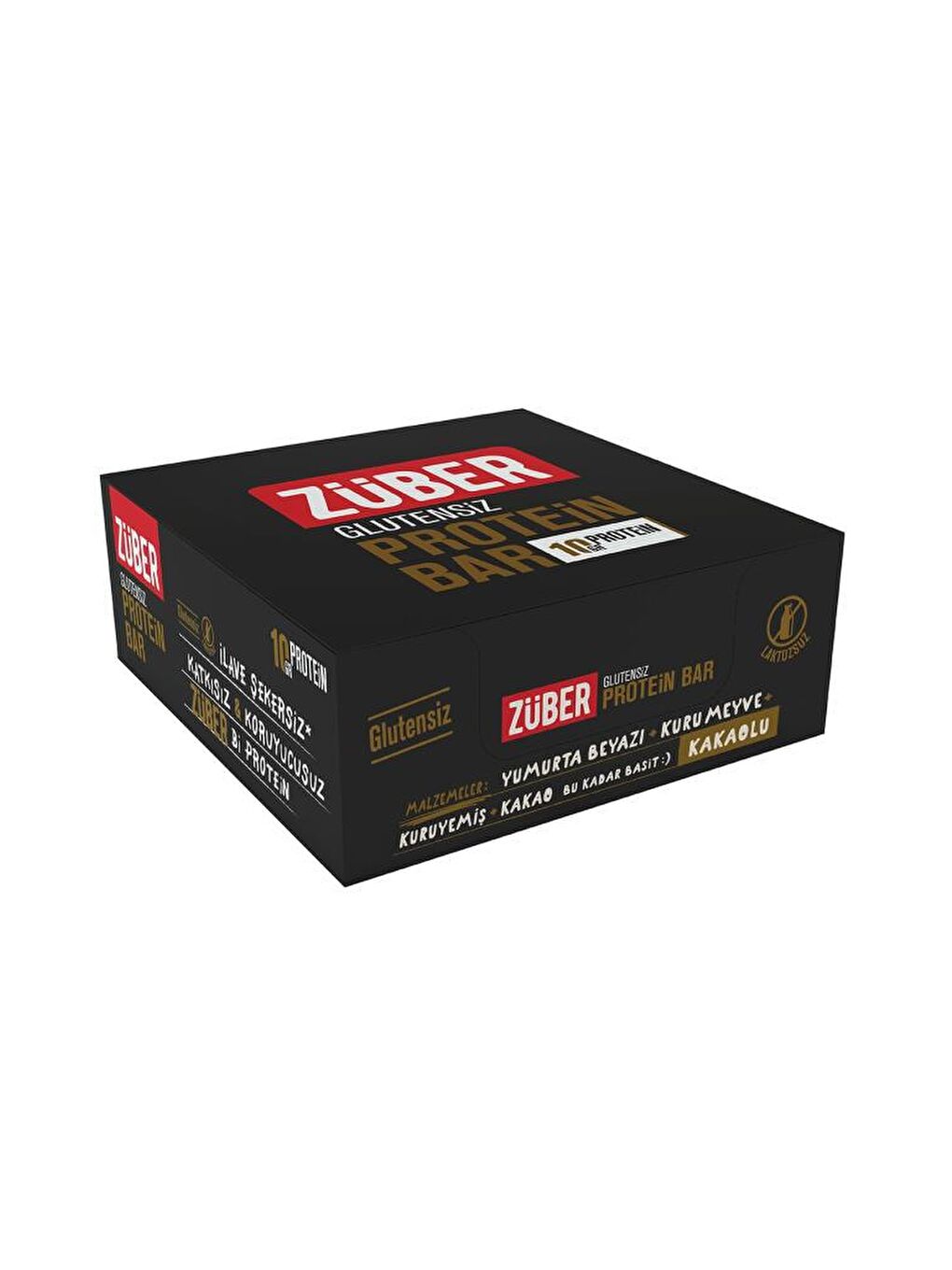 Züber Renksiz Kakaolu Protein Barı - 35 gr x 12 Adet - 1