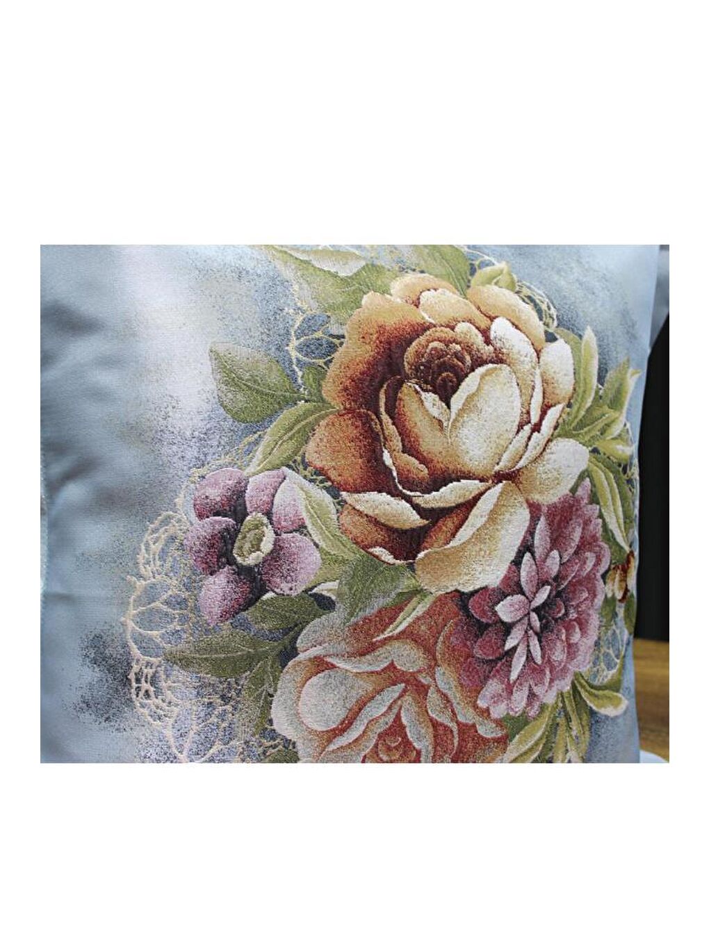 Goblen Lüx 2 Li Kırlent Kılıfı Gri-6