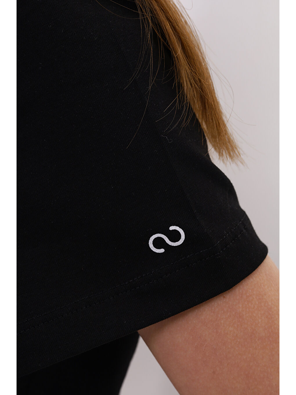 Siyah Kız Çocuk Baskılı Tişört-2