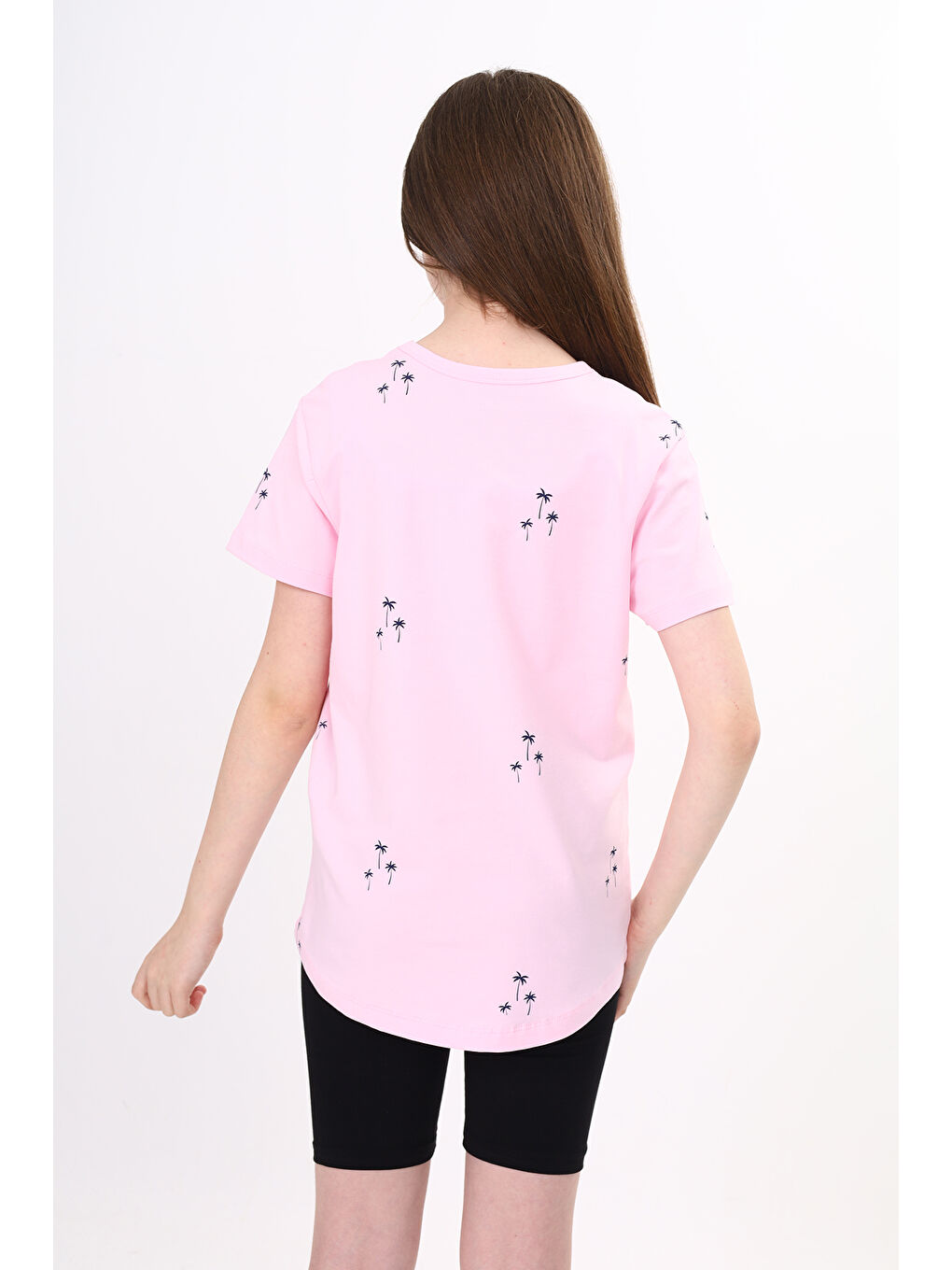 Pembe Kız Çocuk Baskılı Tişört-3
