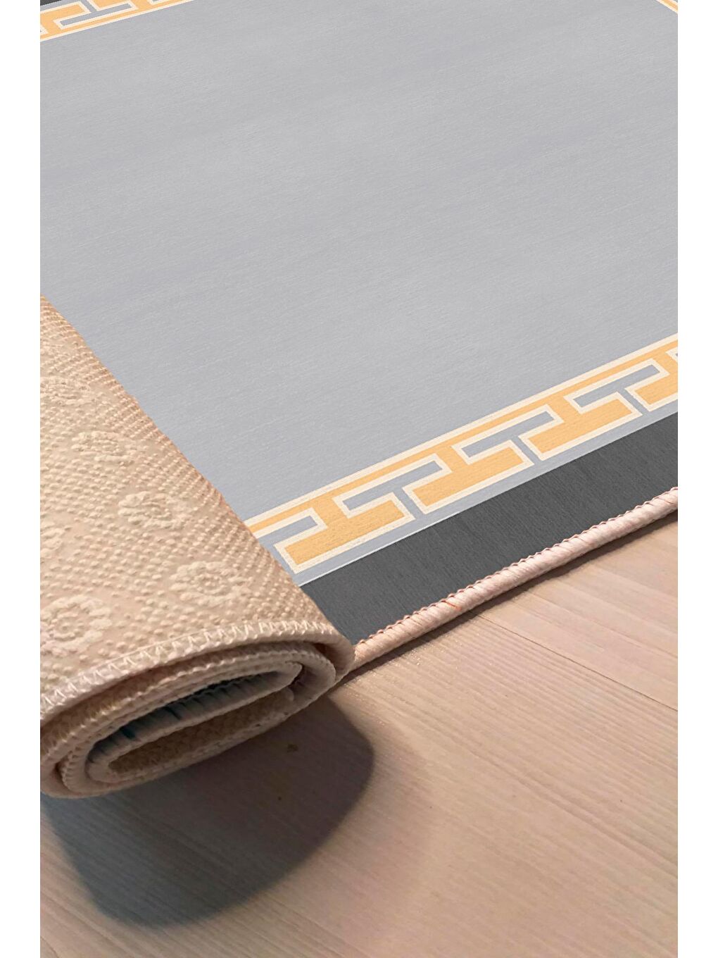 Gri Dekoratif Özel Tasarım Modern Halısı 160x230 cm-4