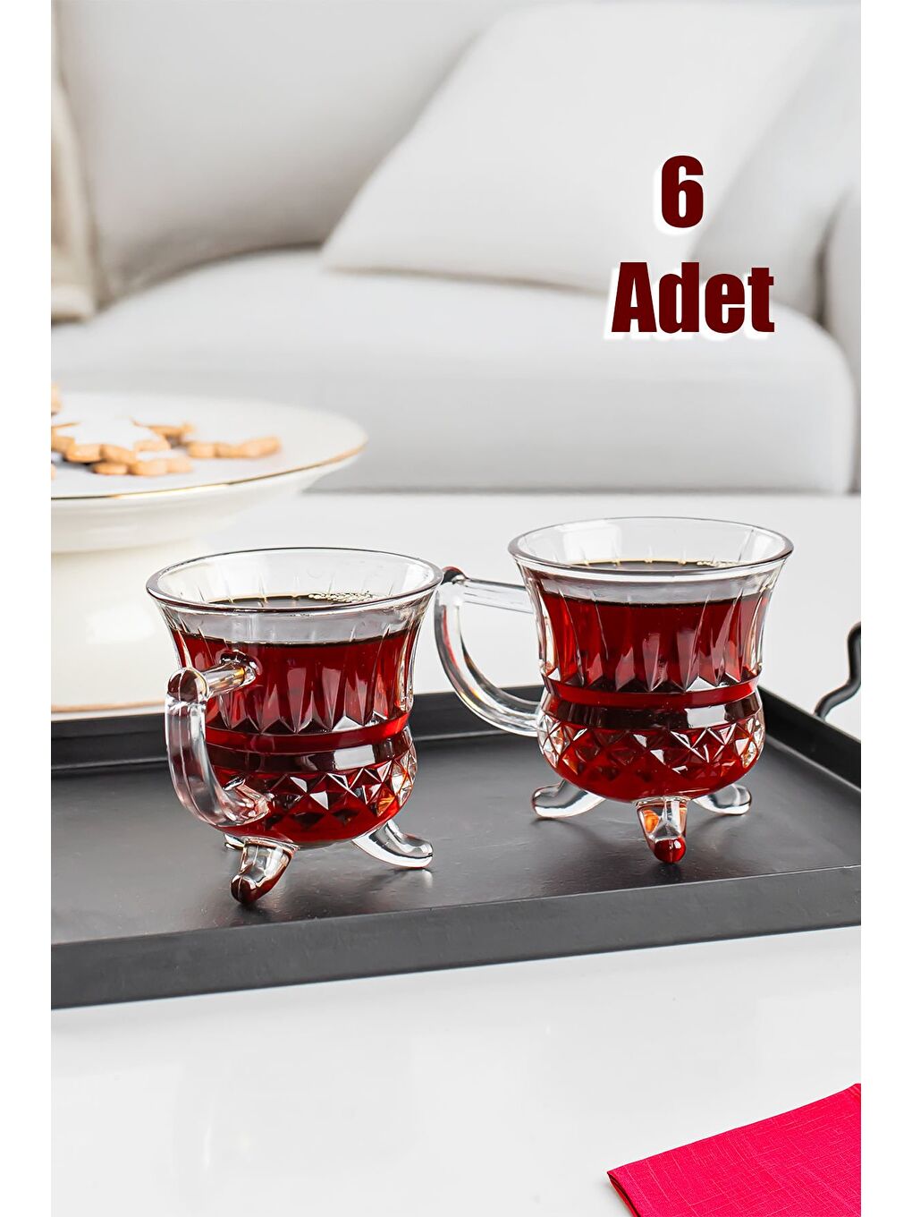 Renksiz RYG8071 Loretta Çay Kahve Meşrubat Bardağı 6'lı 100 ml