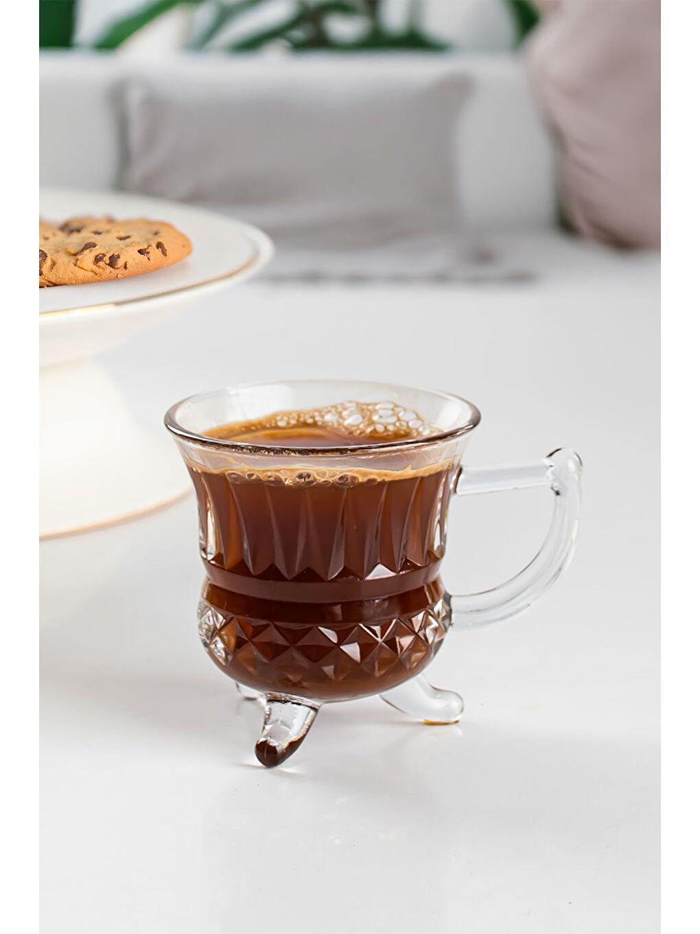 Renksiz RYG8071 Loretta Çay Kahve Meşrubat Bardağı 6'lı 100 ml-1