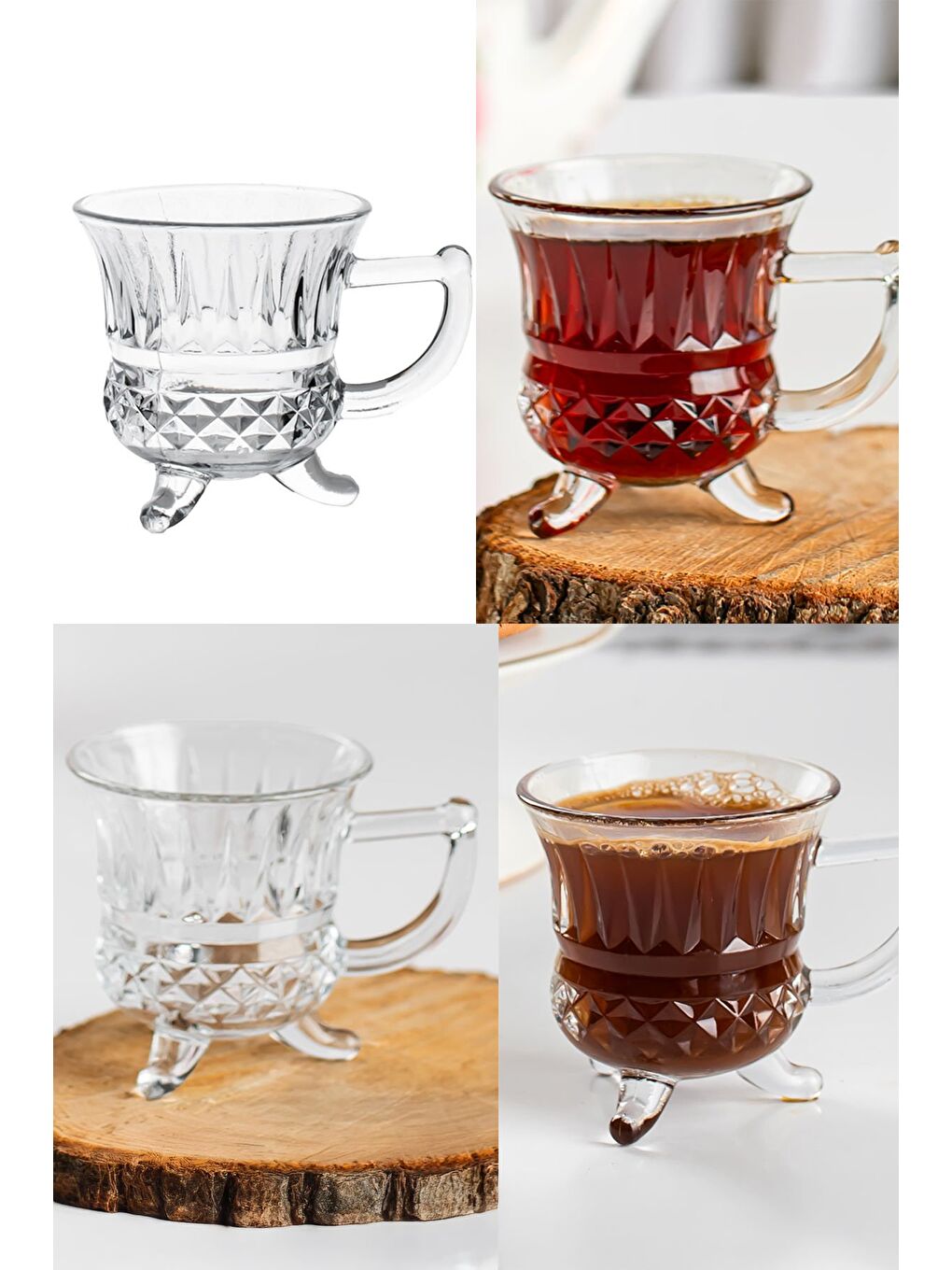 Renksiz RYG8071 Loretta Çay Kahve Meşrubat Bardağı 6'lı 100 ml-4