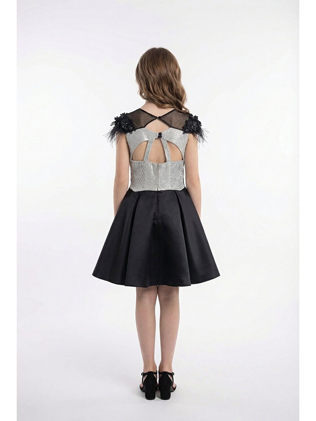 Gri Kız Çocuk Abiye-2