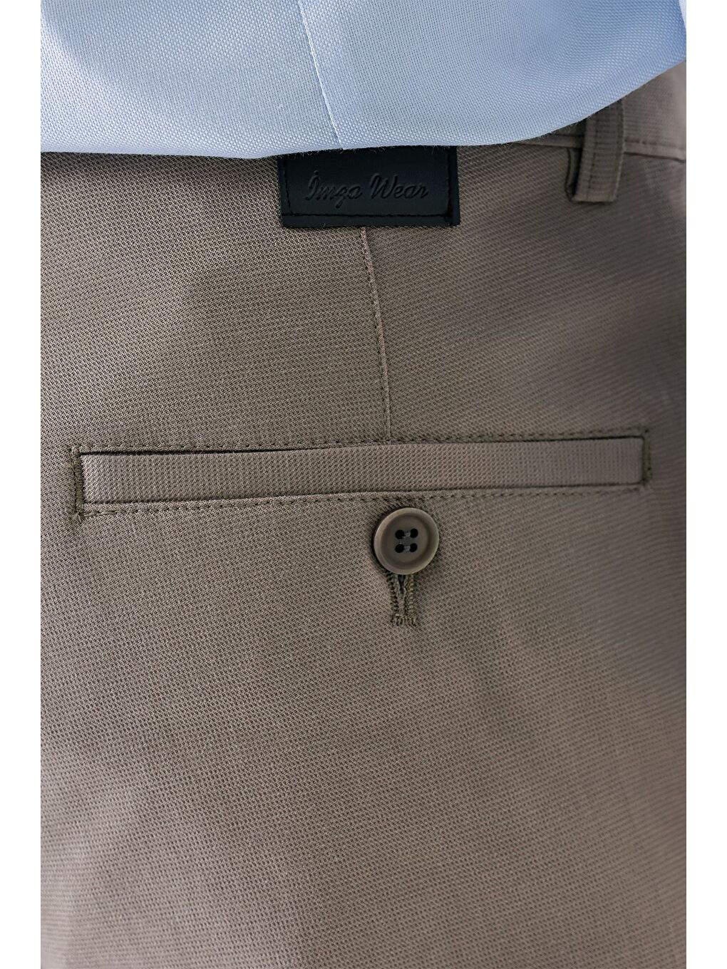 Gri Pamuklu Yandan Cepli Casual Slim Fit Chino Pantolon 1003240156-5