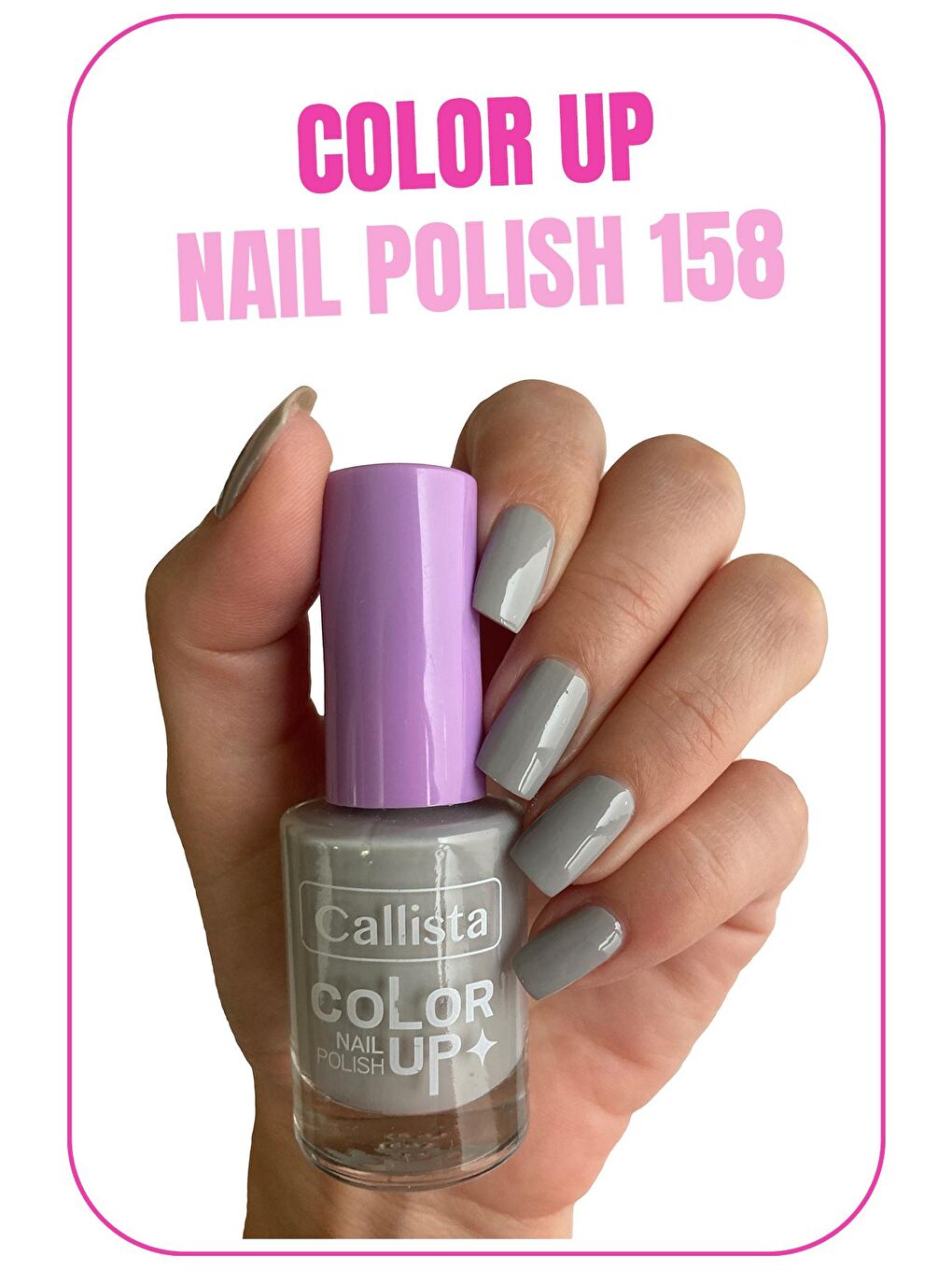 Callista Gri Color Up Nail Polish Oje 158 Icy Mansion- Gri