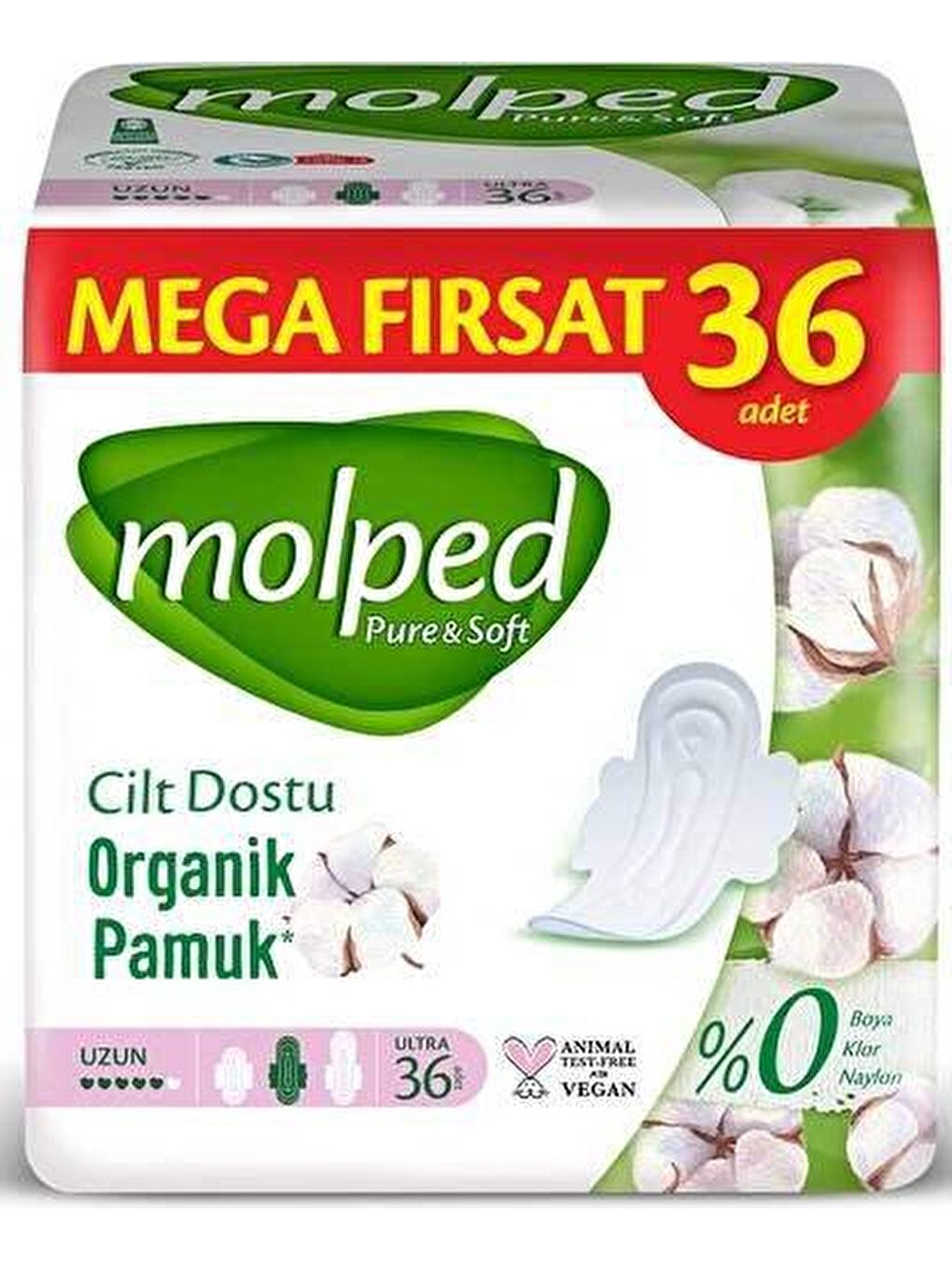 Molped Pure Soft Mega Fırsat Uzun Ultra 36 lı