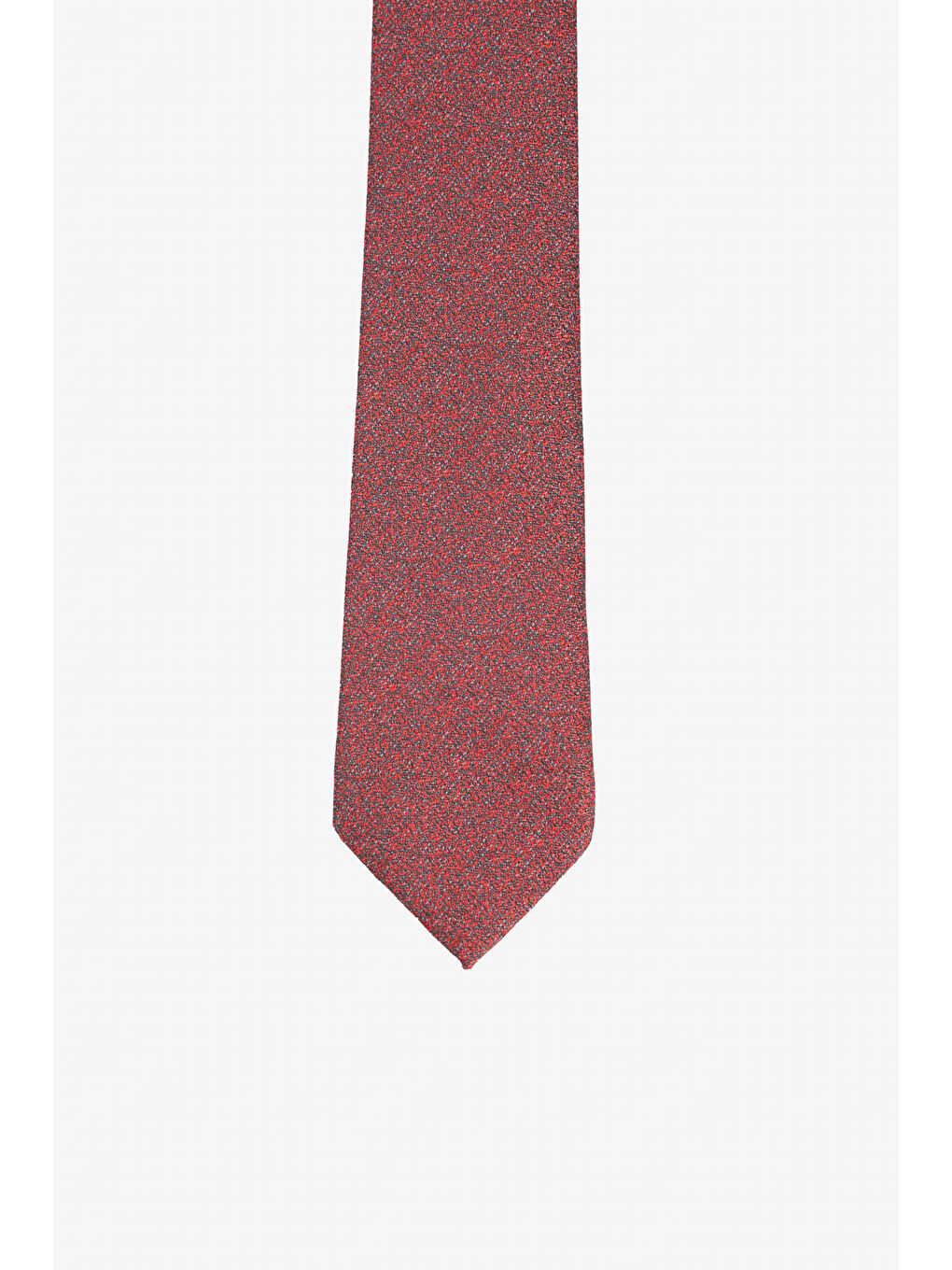Erkek Kırmızı-Gri Desenli Kravat-1