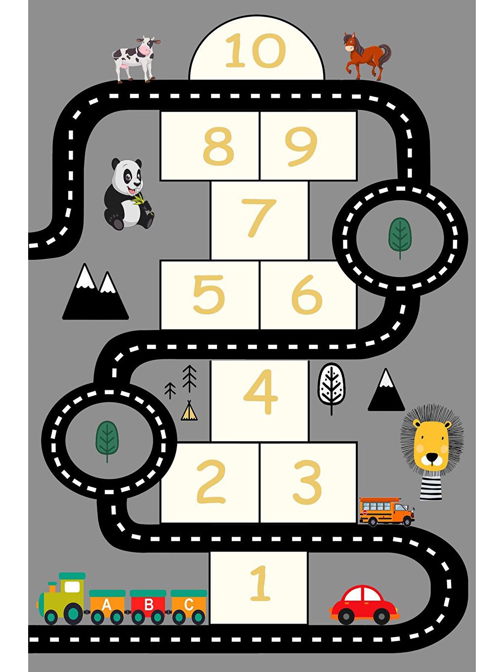 Karışık Dekoratif Özel Tasarım Modern Halı 100x200-1