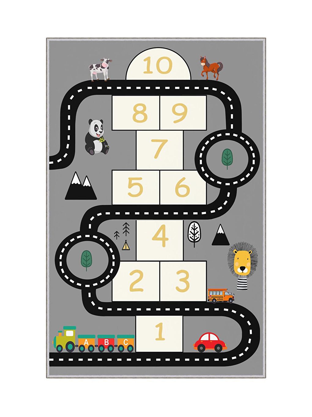 Karışık Dekoratif Özel Tasarım Modern Halı 100x200-3