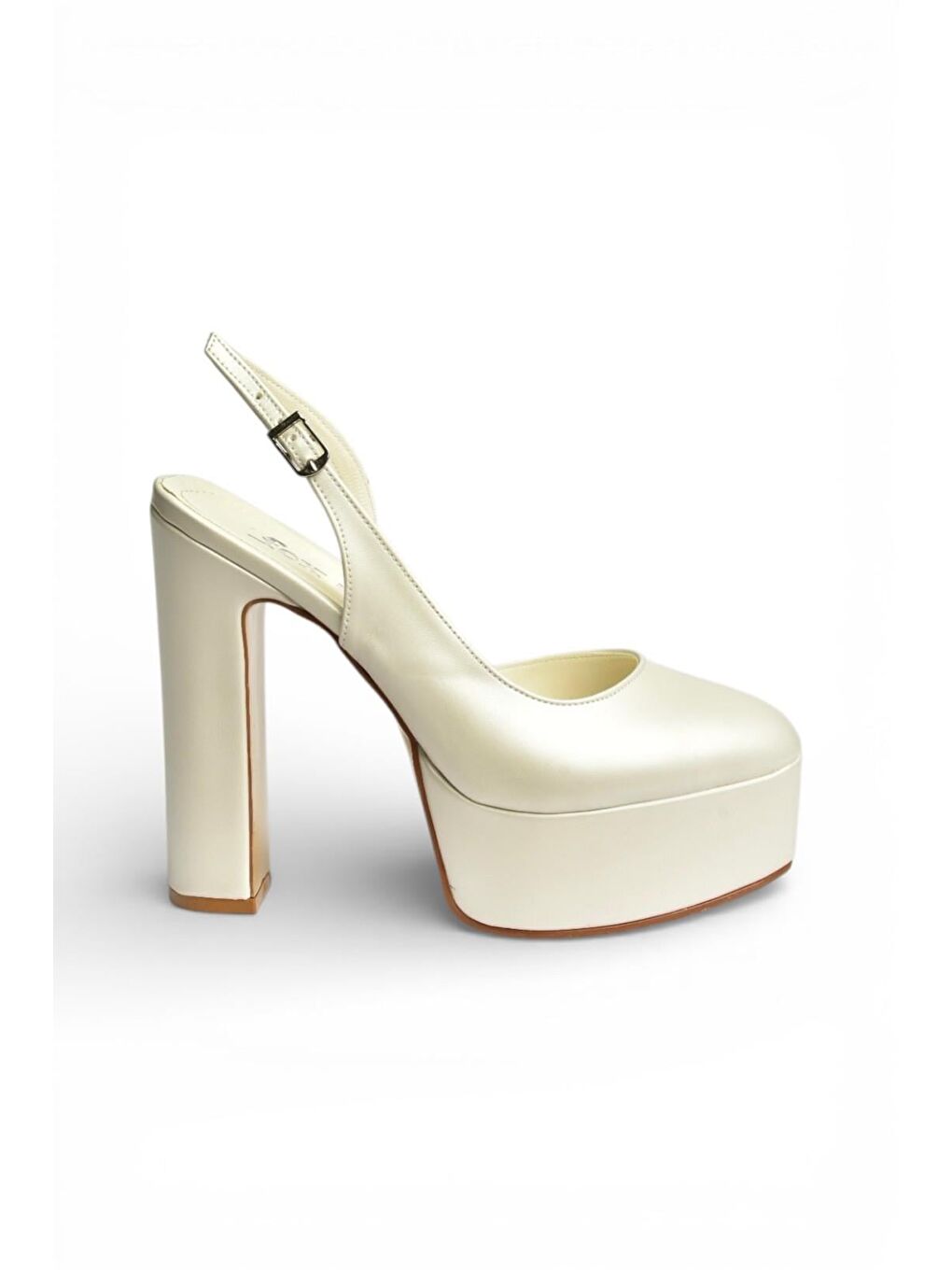 Bej Sedef Kadın Topuklu Ayakkabı Y246195109-5