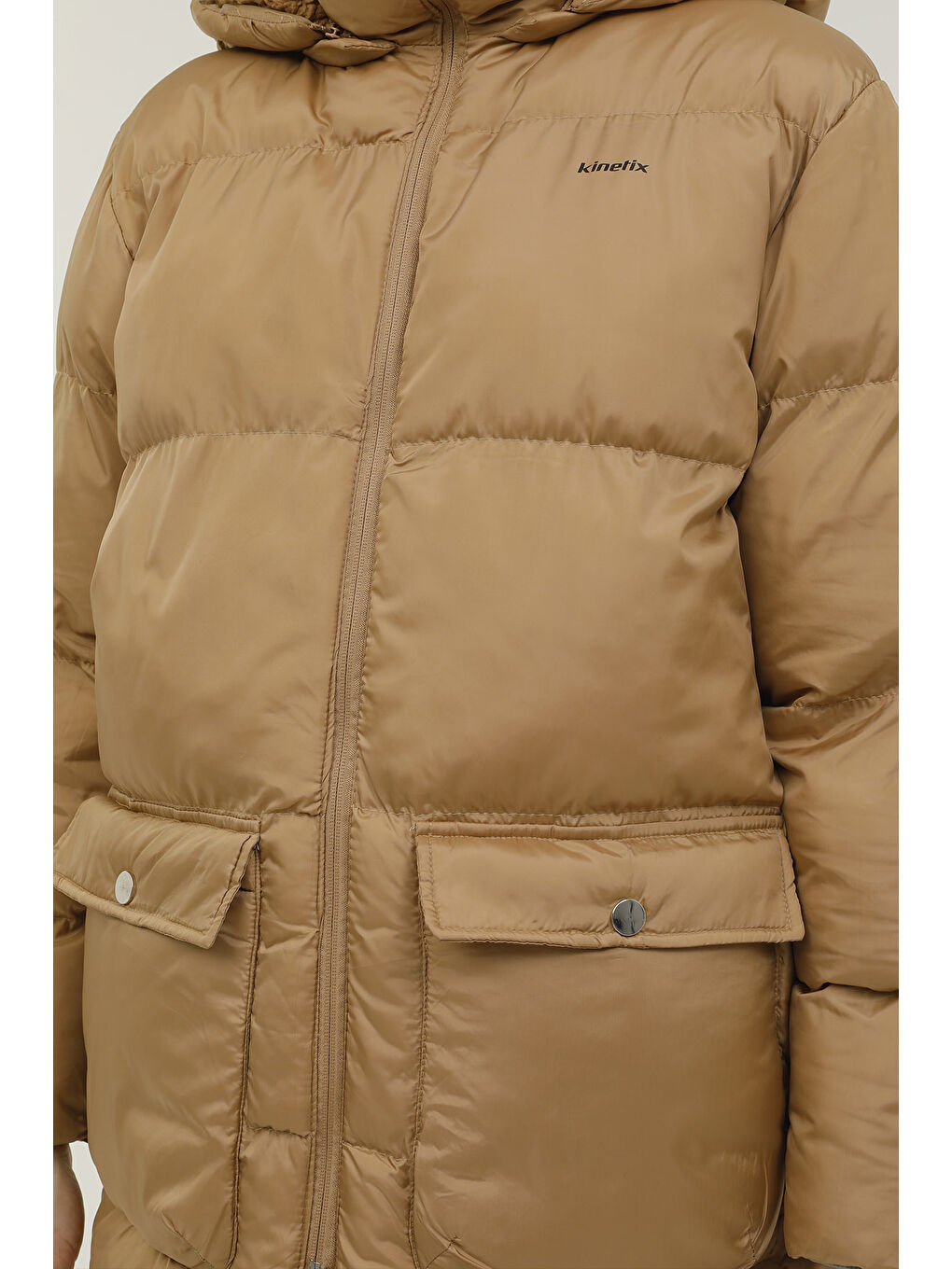 Kinetix Kahverengi W-BELLA COAT 2PR Camel Kadın Uzun Kaban - 3