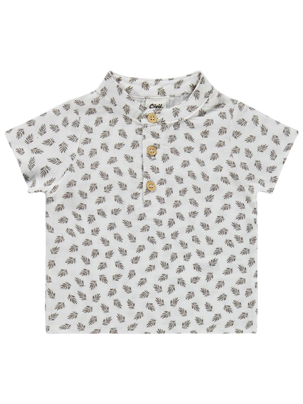 Baby Müslin Yaprak Empirme 6-18 Ay Takım - Kahverengi 6-9 Ay-2