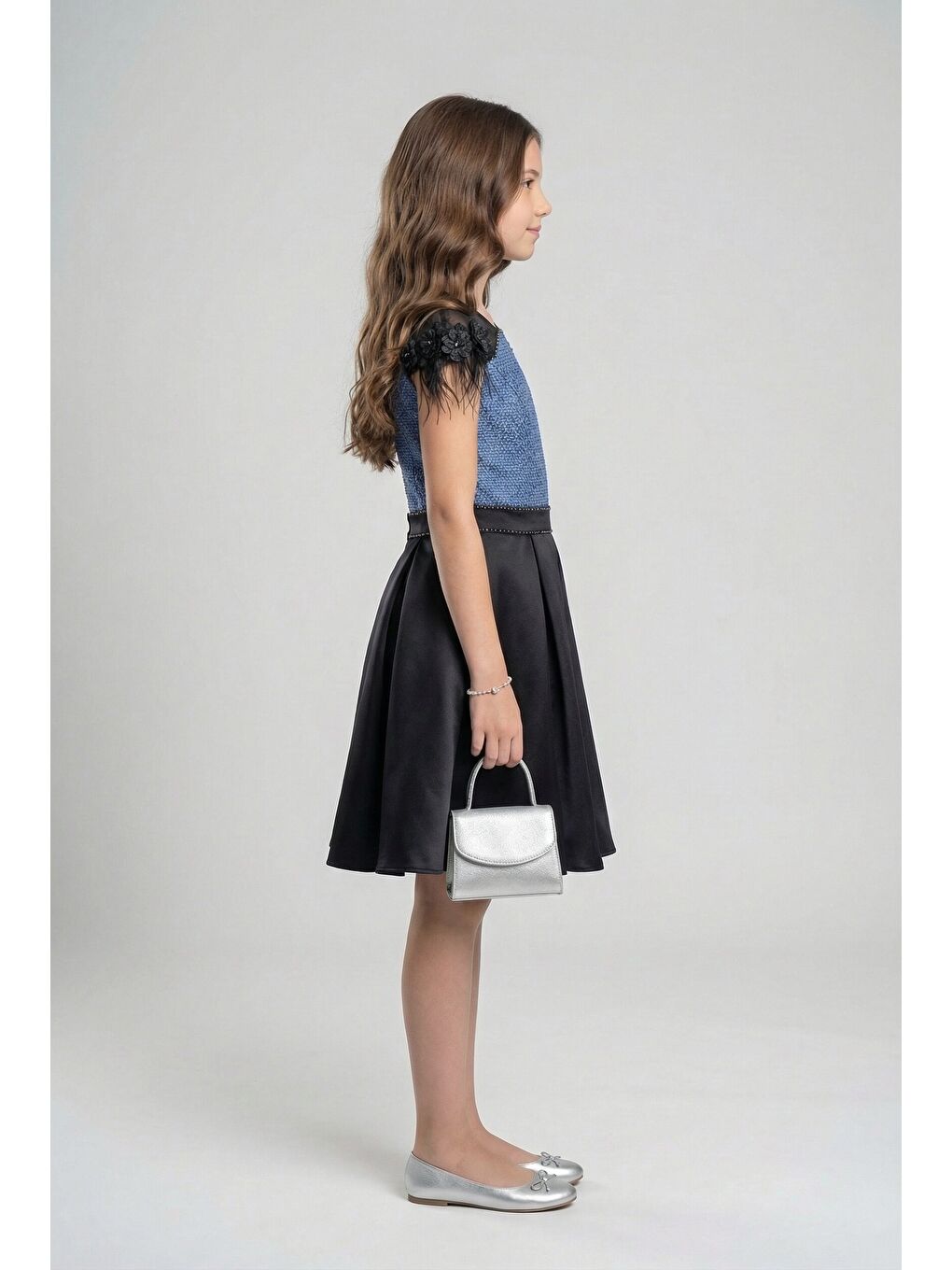 Mavi Kız Çocuk Abiye-1