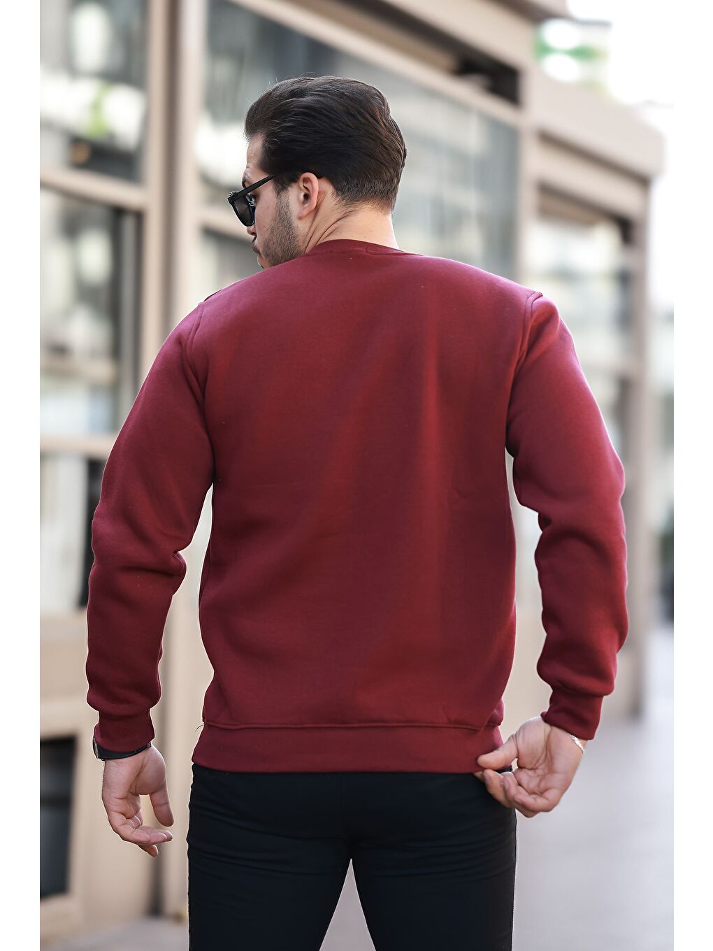 comstar Bordo Erkek Oversize Sweatshirt - 3