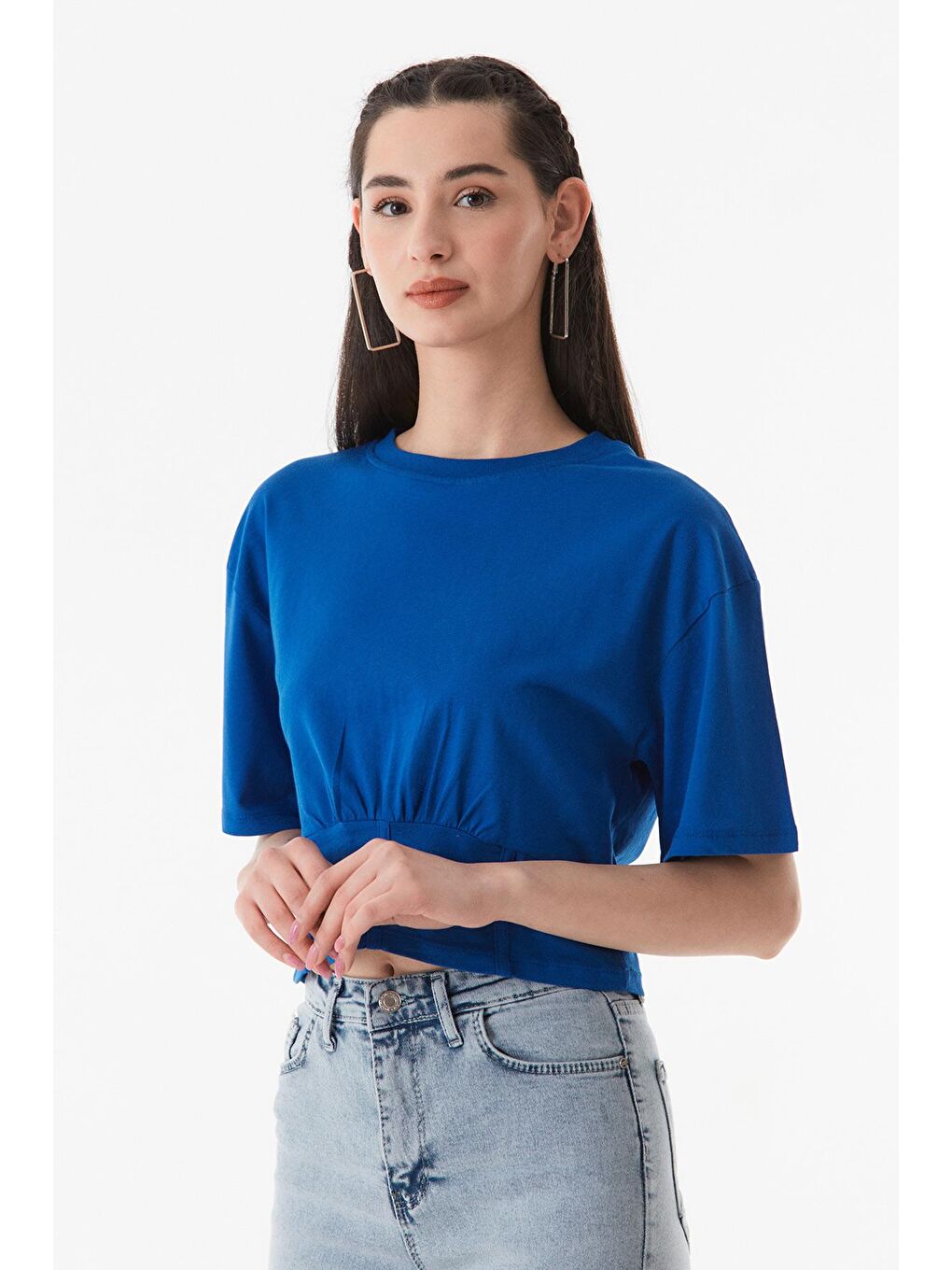 Mavi Basic Bisiklet Yaka Tişört