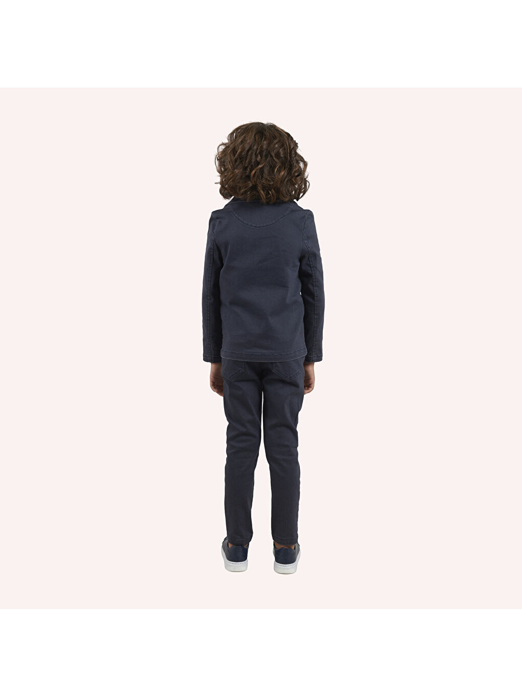 Lacivert Erkek Çocuk Düğmeli Pantolon-3