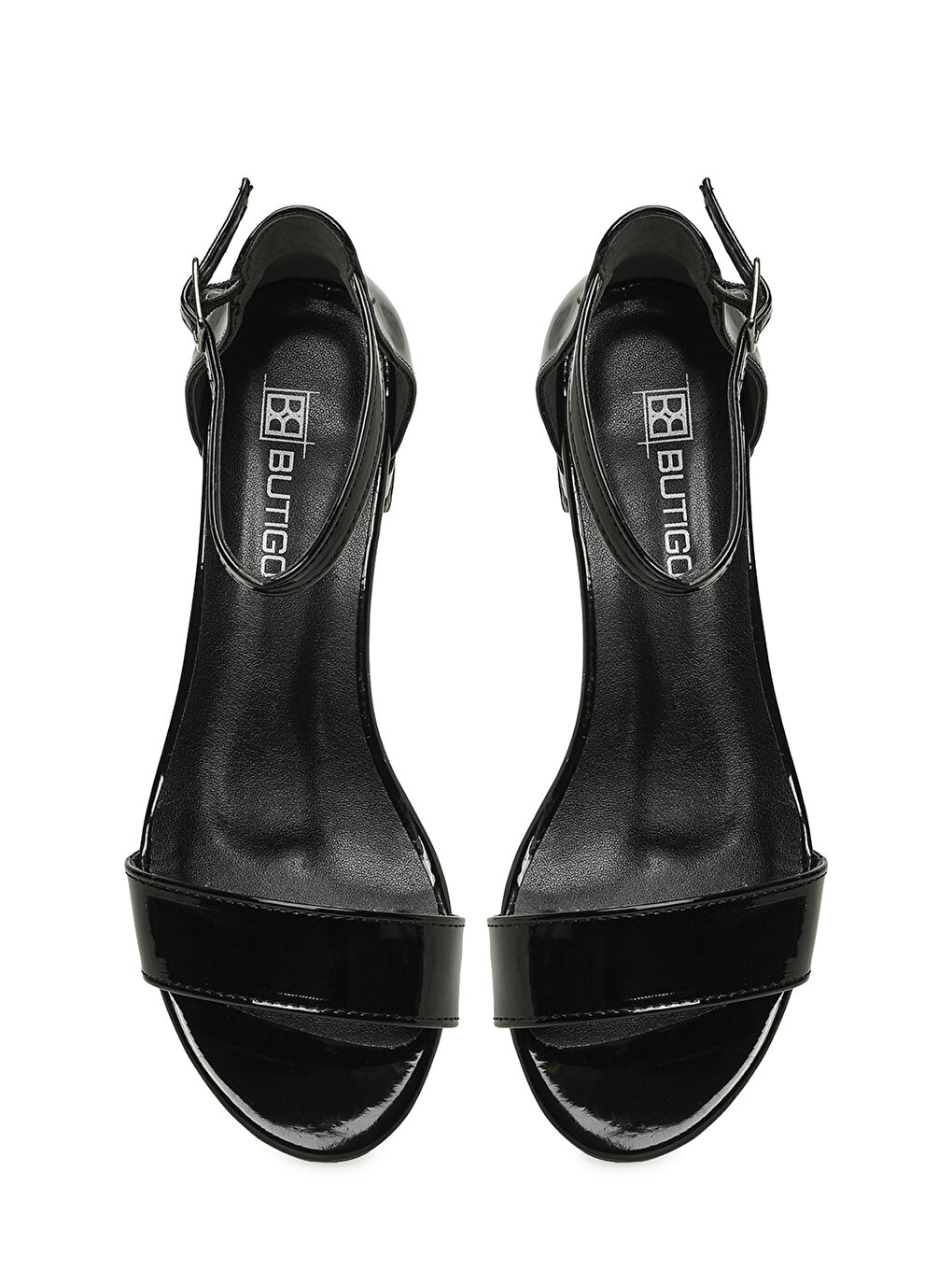 25S-277 Siyah Kadın Topuklu Sandalet-3