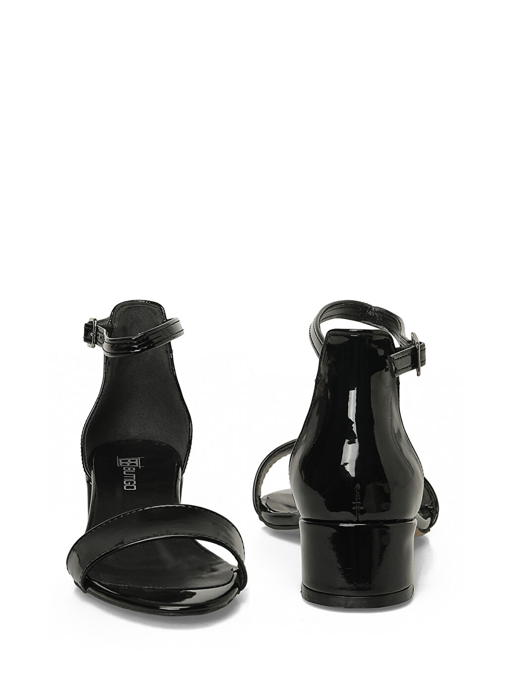 25S-277 Siyah Kadın Topuklu Sandalet-4