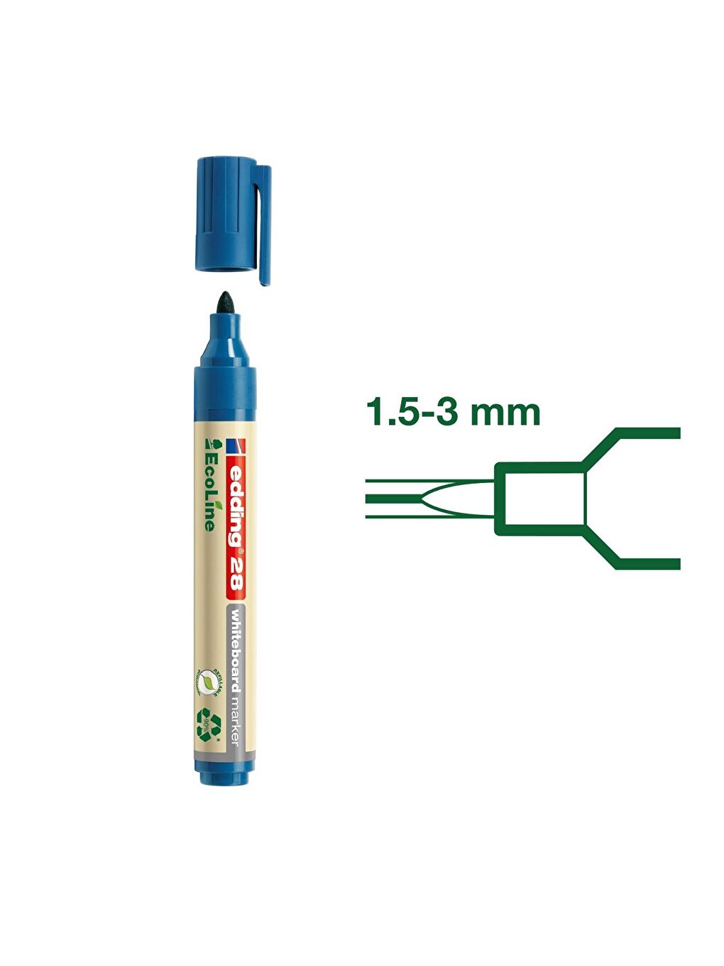 Edding 28 Ecoline Doldurulabilir Beyaz Tahta Kalemi 1 Adet