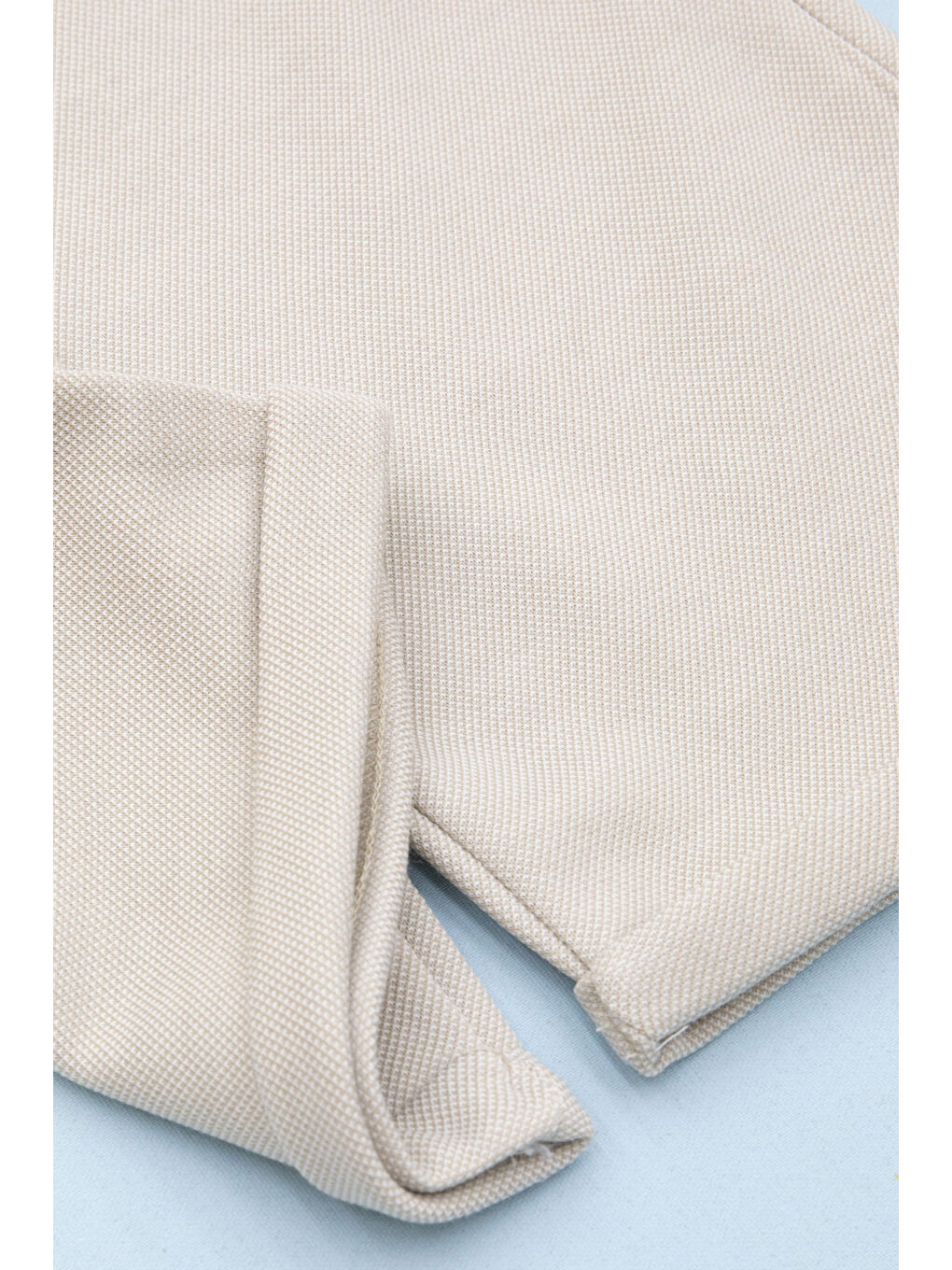 Ekru Krem Beli Lastikli Jogger Kumaş Basic Erkek Çocuk Şort 21159-3