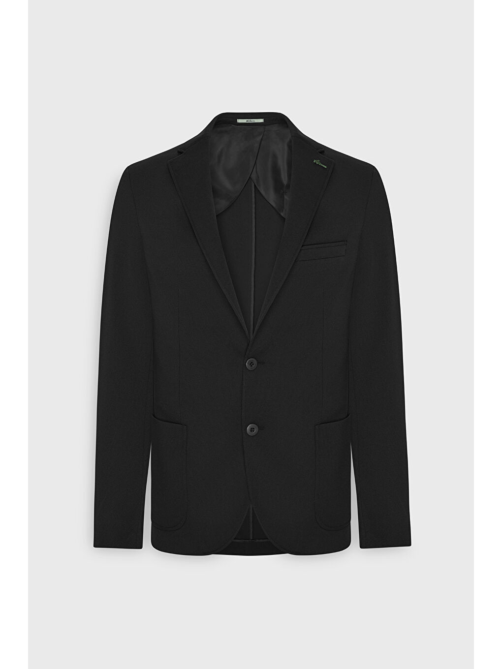 Erkek Siyah Slim Fit Dar Kesim Mono Yaka Casual Ceket-9