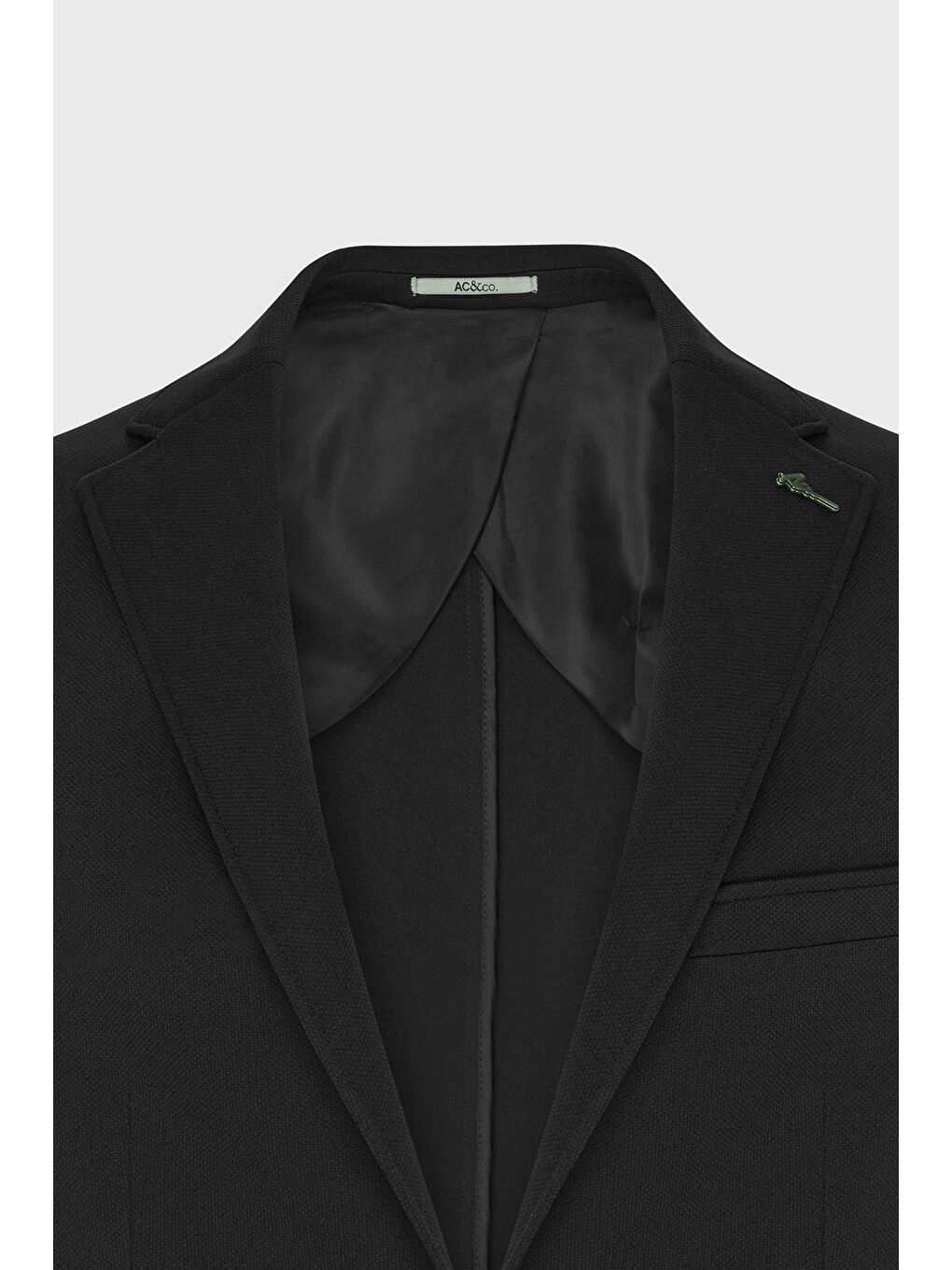 Erkek Siyah Slim Fit Dar Kesim Mono Yaka Casual Ceket-10