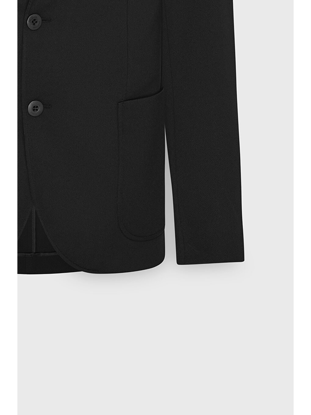 Erkek Siyah Slim Fit Dar Kesim Mono Yaka Casual Ceket-11