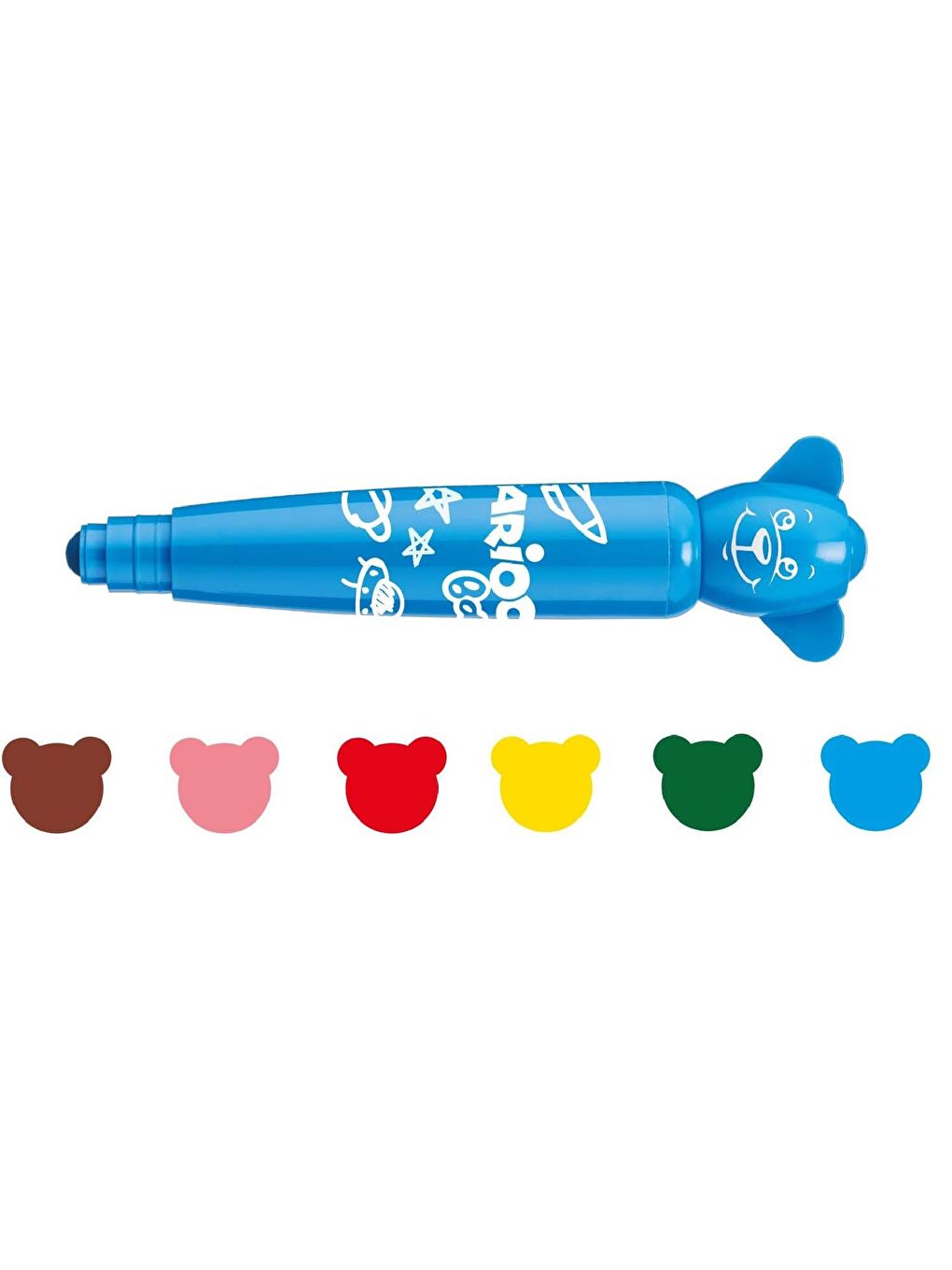 Teddy Jumbo Bebek Süper Yıkanabilir Keçeli Boya Kalemi 6 Lı(42815)-1