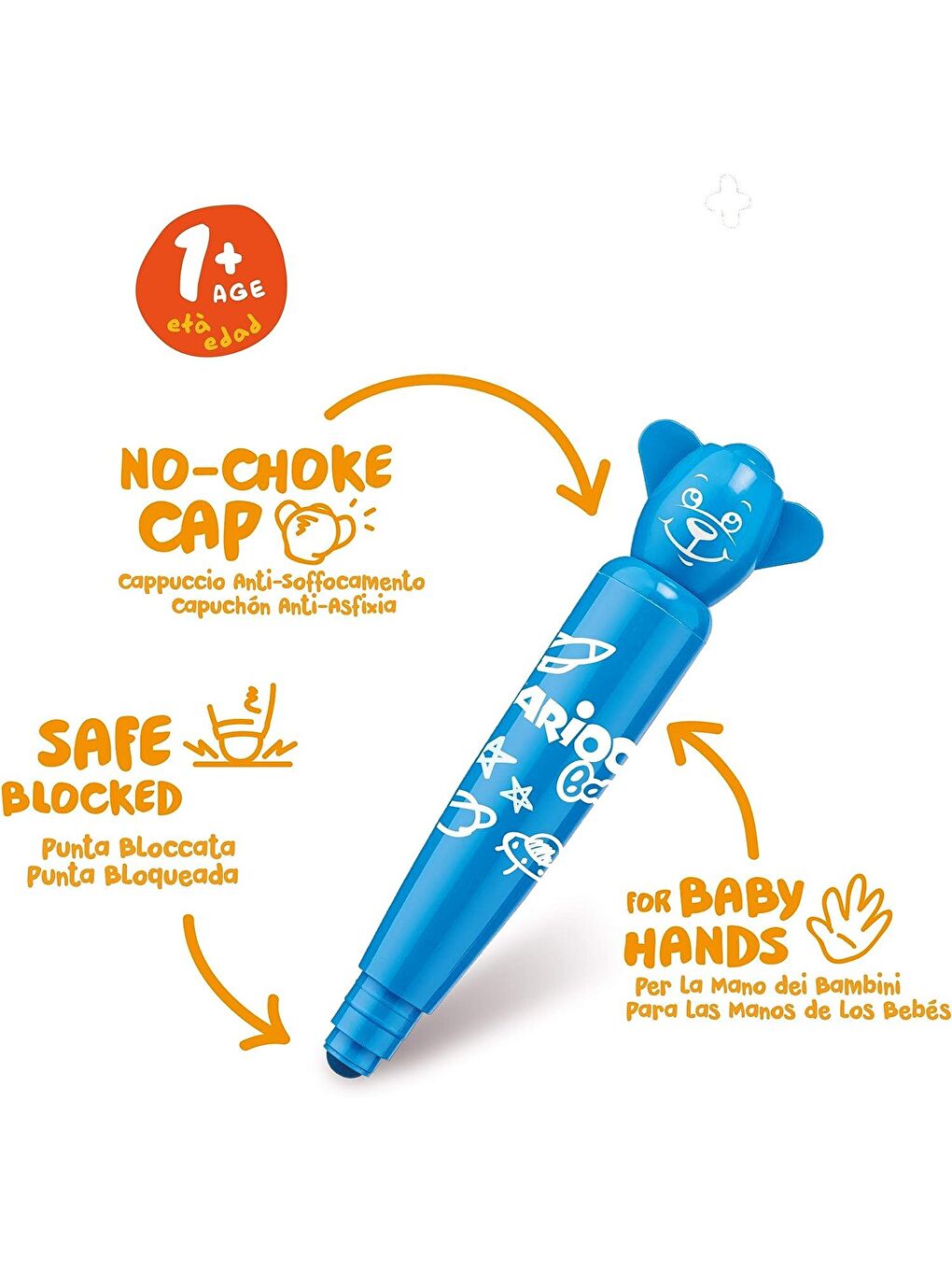 Teddy Jumbo Bebek Süper Yıkanabilir Keçeli Boya Kalemi 6 Lı(42815)-5