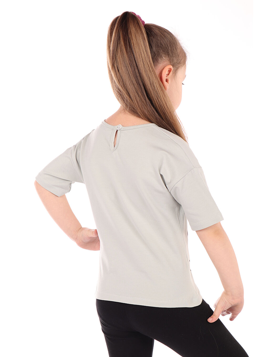 Yeşil Kız Bebek Le Taime Baskılı Tişört-1