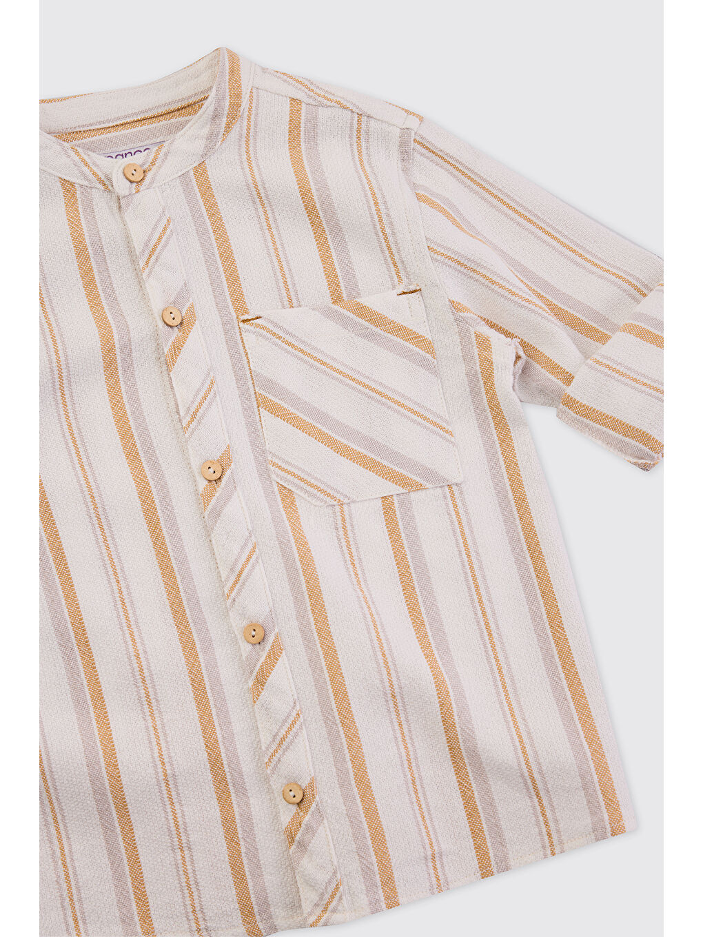 Erkek Bebek Hakim Yaka Ekru Gömlek-2