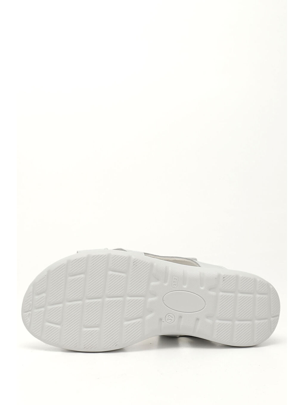 Beyaz Kadın BEYAZ-AÇIK GRİ Cırt Bantlı Comfort Sandalet-3