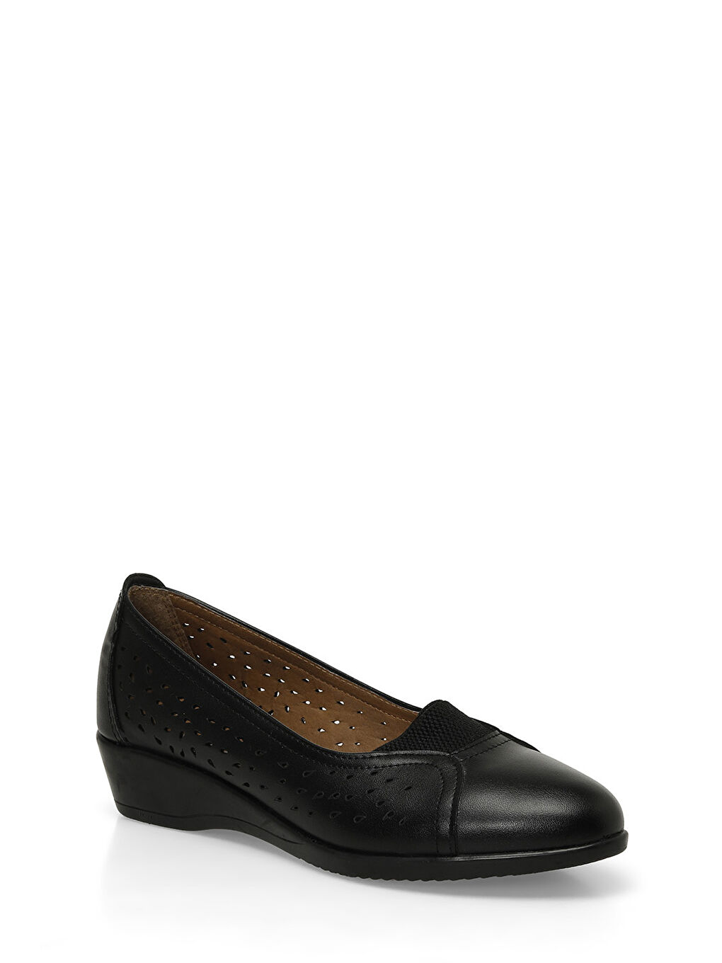 166089.Z5FX Siyah Kadın Dolgu Topuk Babet Ayakkabı-1